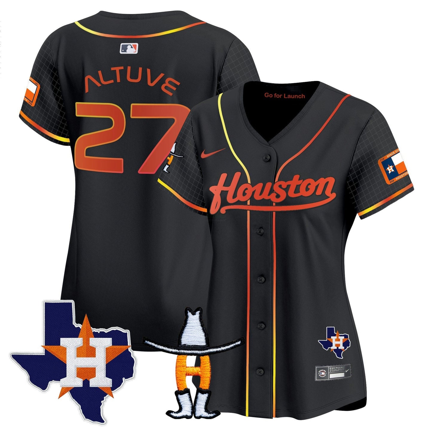 Camisa MLB Women’s Space City Houston Rodeo Patch Vapor Premier Limited Jersey