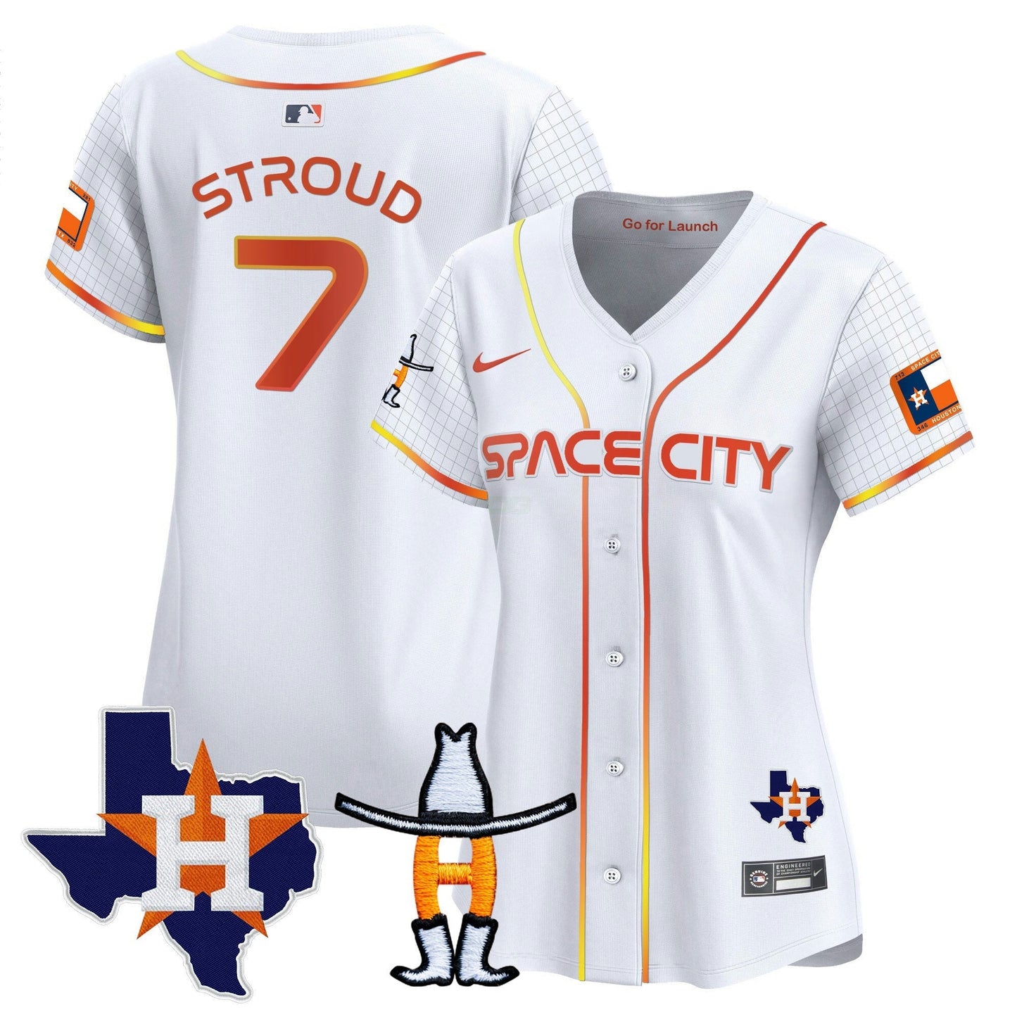 Camisa MLB Women’s Space City Texas Patch Vapor Premier Limited Jersey