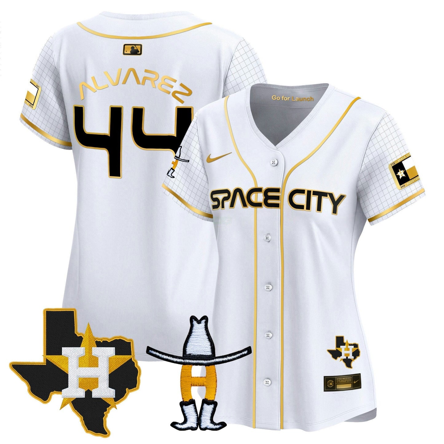 Camisa MLB Women’s Space City Texas Patch Vapor Premier Limited Jersey