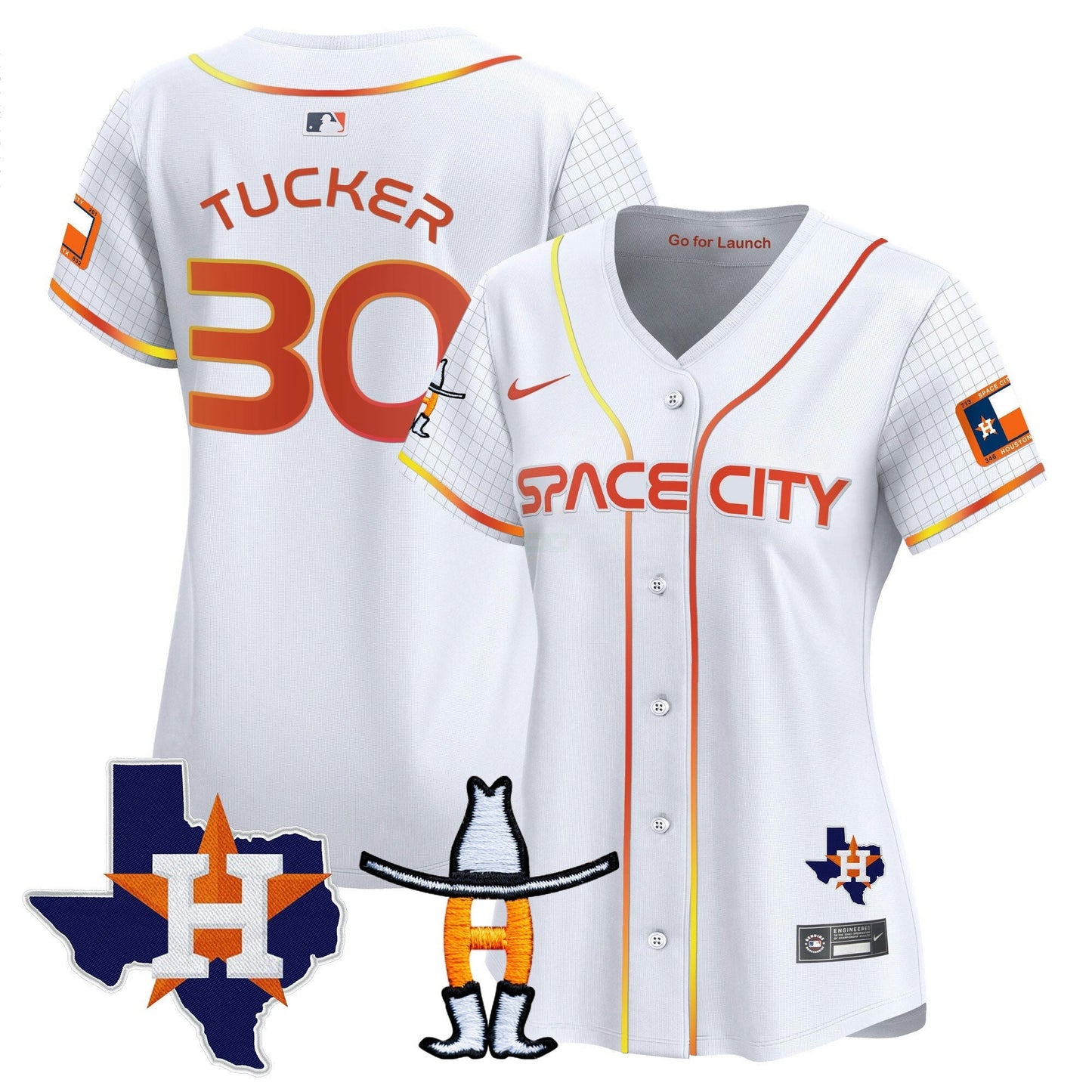 Camisa MLB Women’s Space City Texas Patch Vapor Premier Limited Jersey