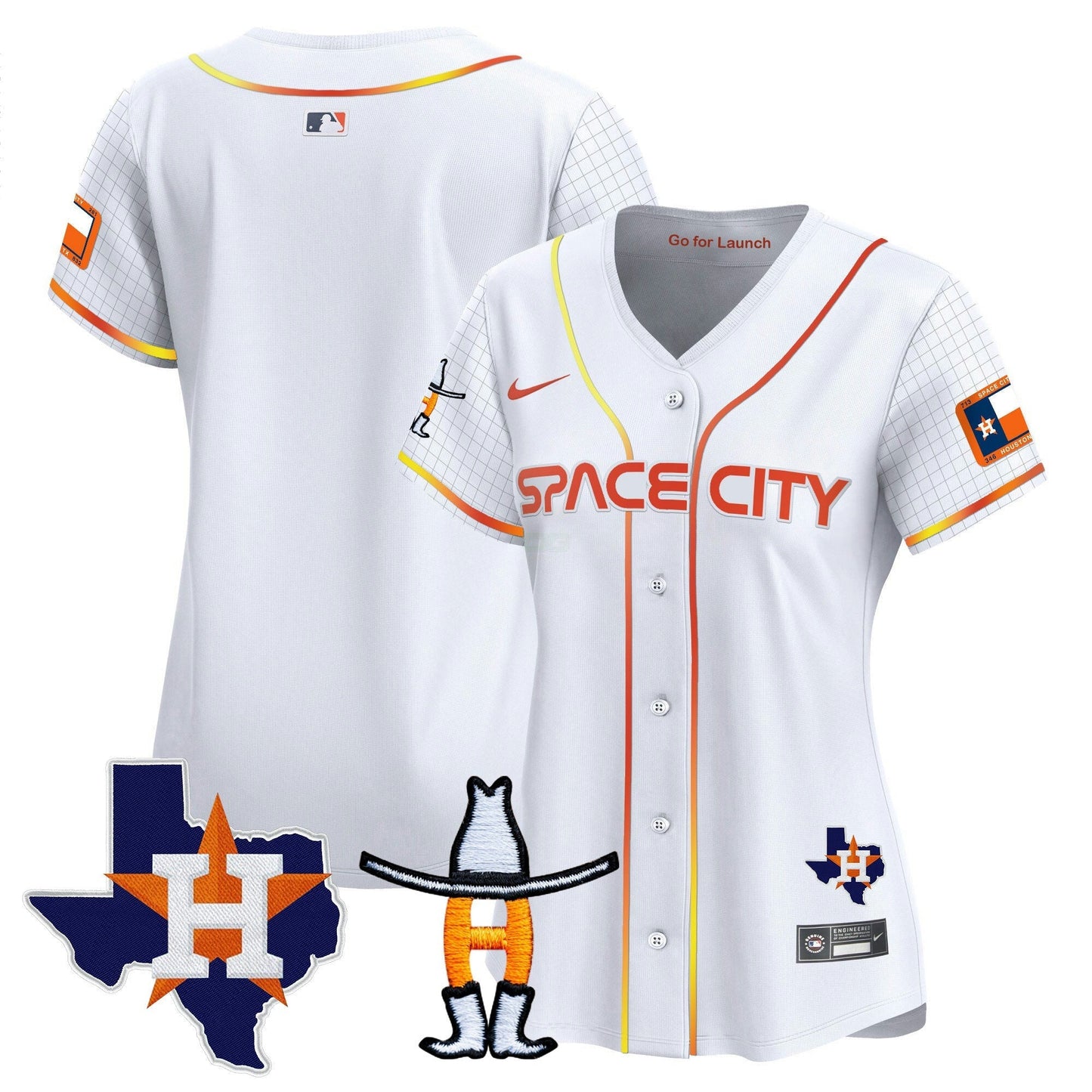 Camisa MLB Women’s Space City Texas Patch Vapor Premier Limited Jersey