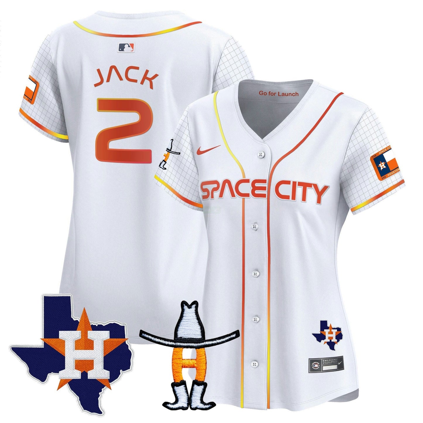 Camisa MLB Women’s Space City Texas Patch Vapor Premier Limited Jersey