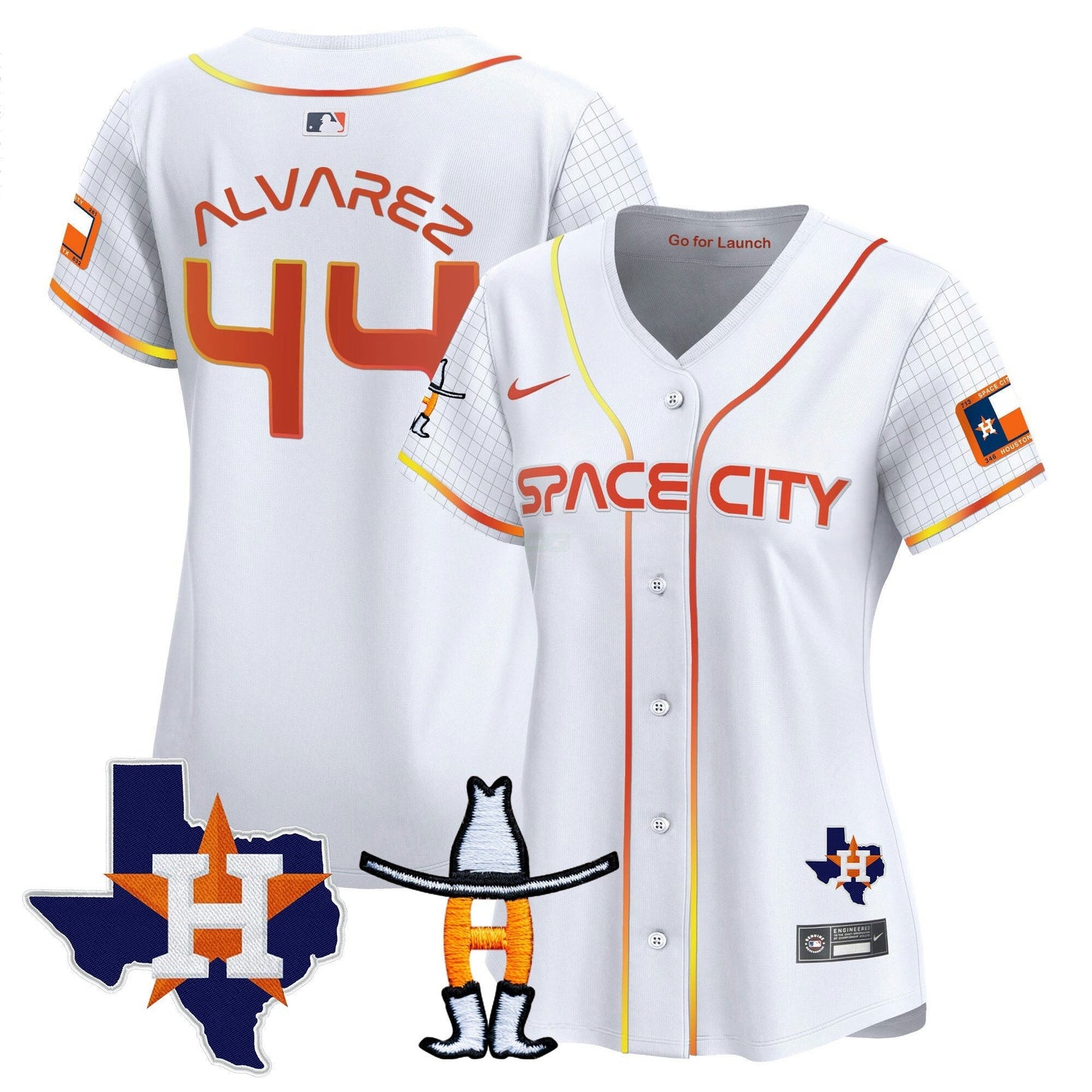 Camisa MLB Women’s Space City Texas Patch Vapor Premier Limited Jersey