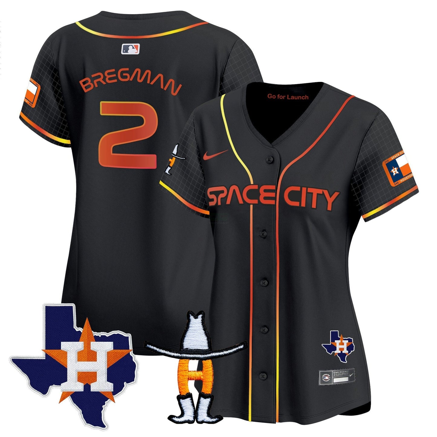 Camisa MLB Women’s Space City Texas Patch Vapor Premier Limited Jersey