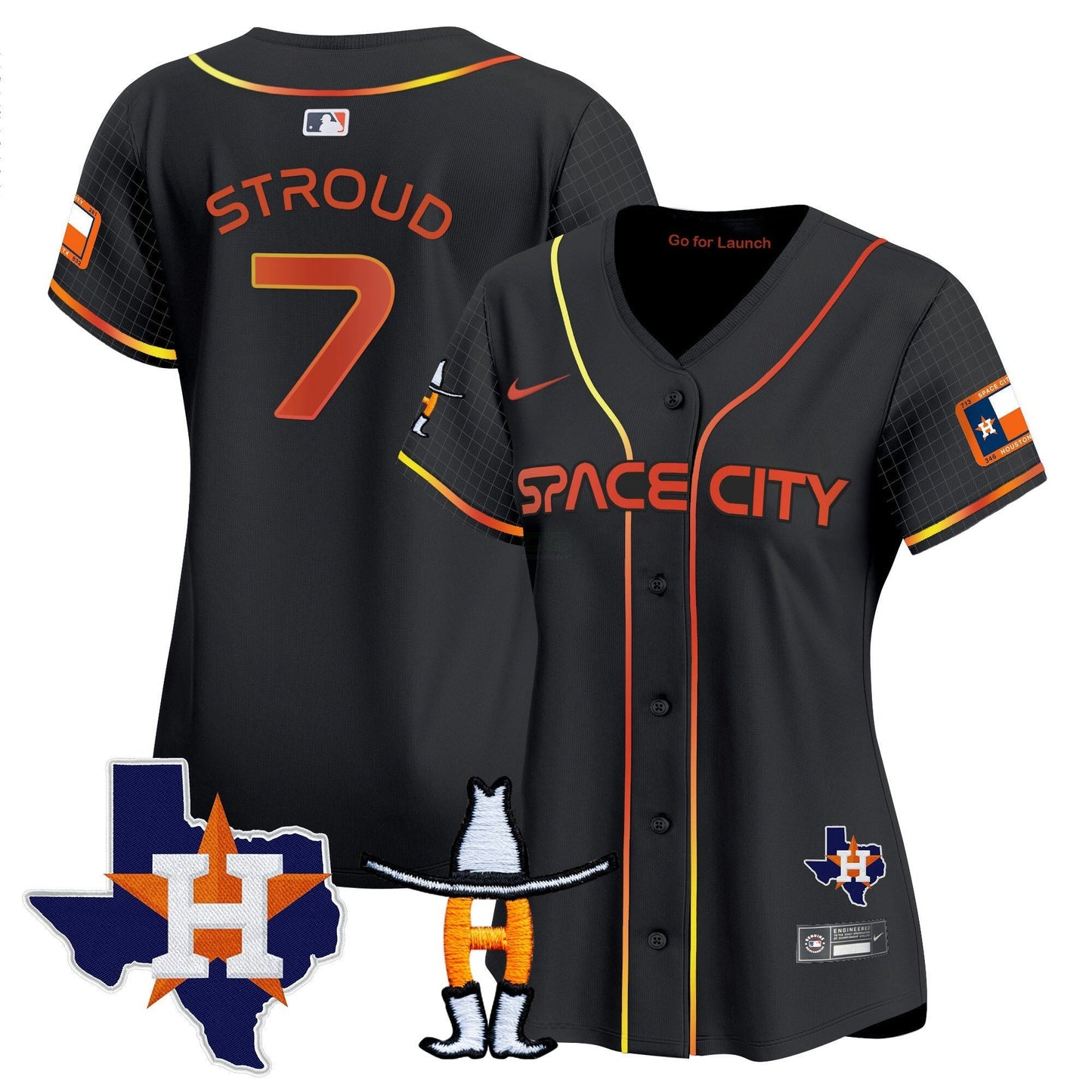 Camisa MLB Women’s Space City Texas Patch Vapor Premier Limited Jersey
