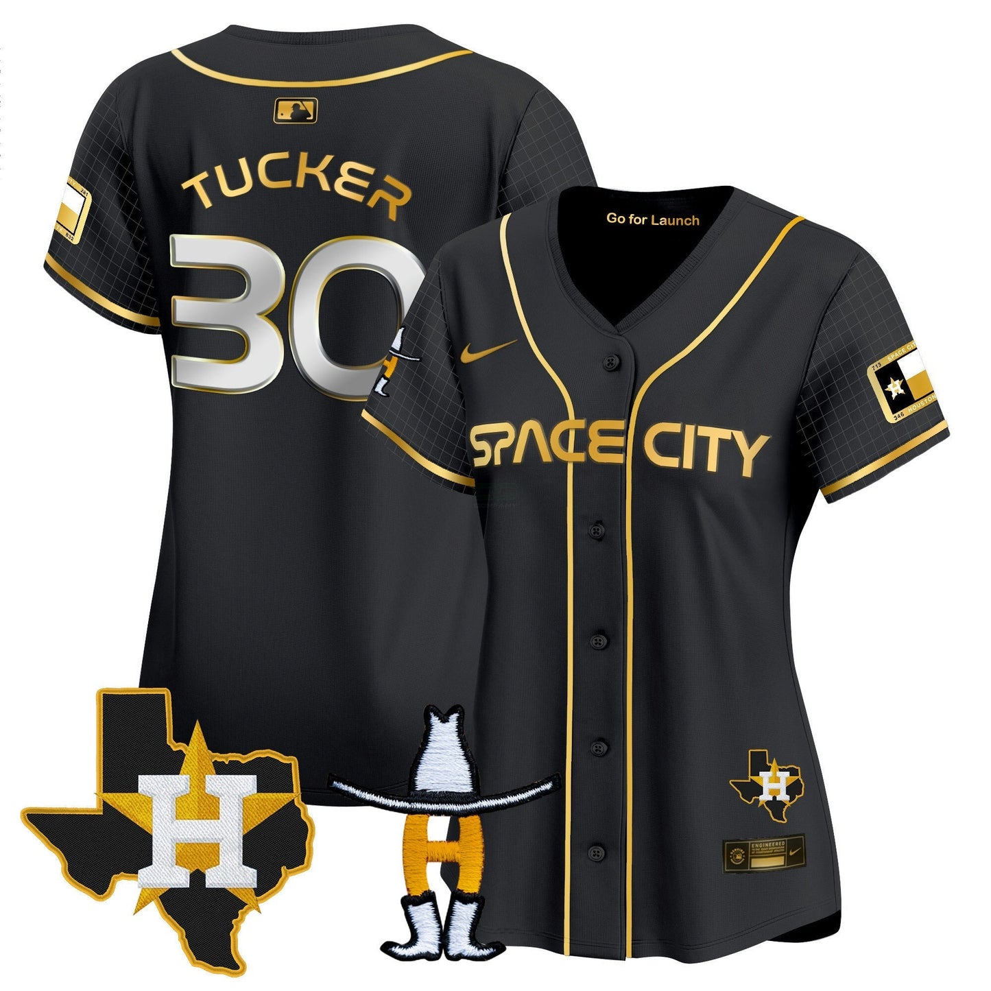 Camisa MLB Women’s Space City Texas Patch Vapor Premier Limited Jersey