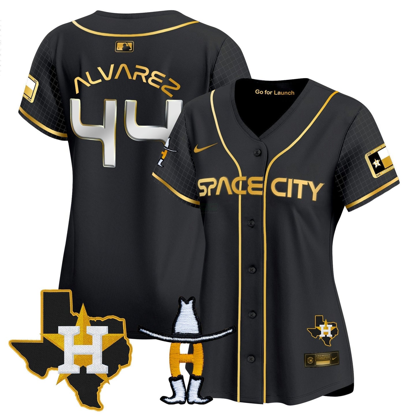 Camisa MLB Women’s Space City Texas Patch Vapor Premier Limited Jersey
