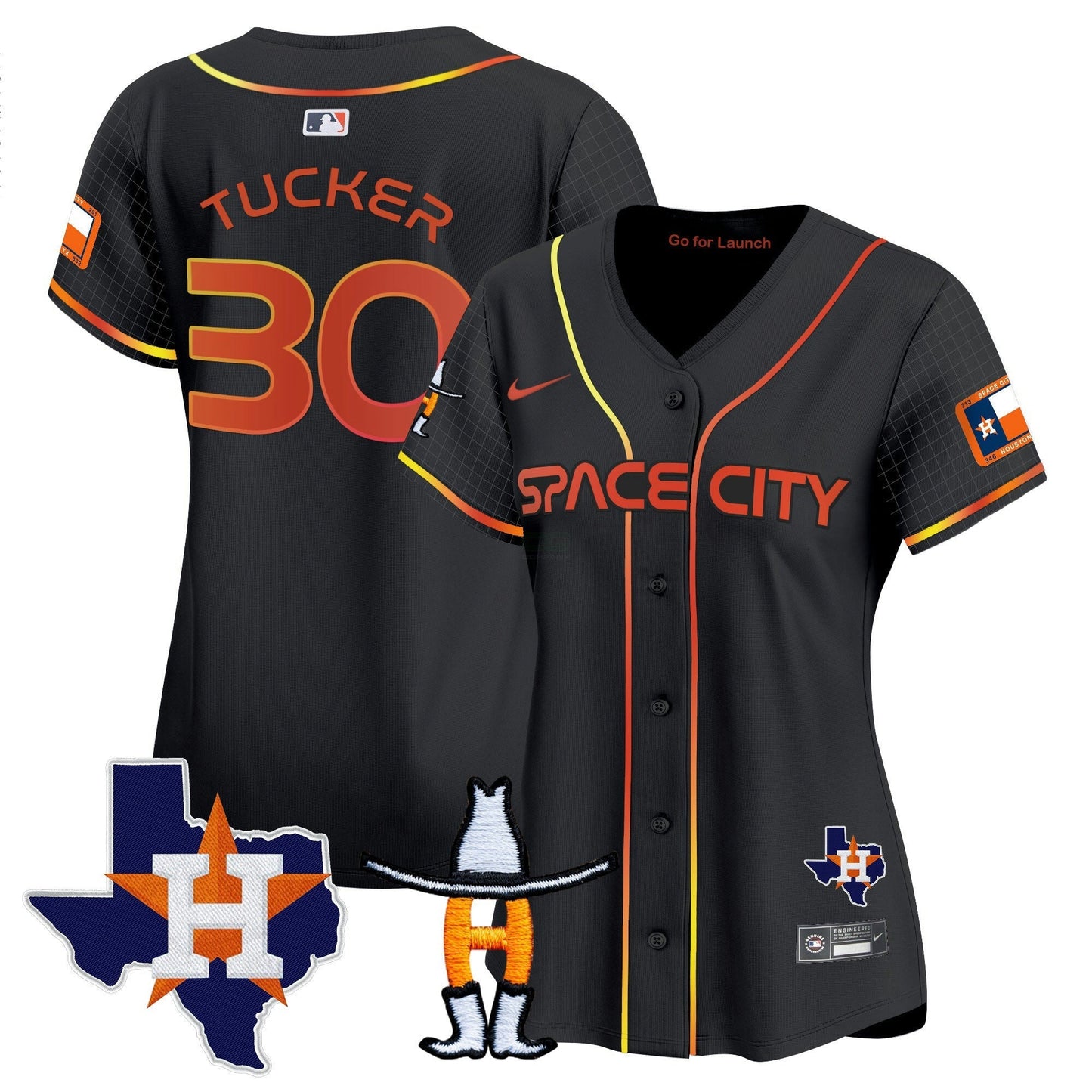 Camisa MLB Women’s Space City Texas Patch Vapor Premier Limited Jersey