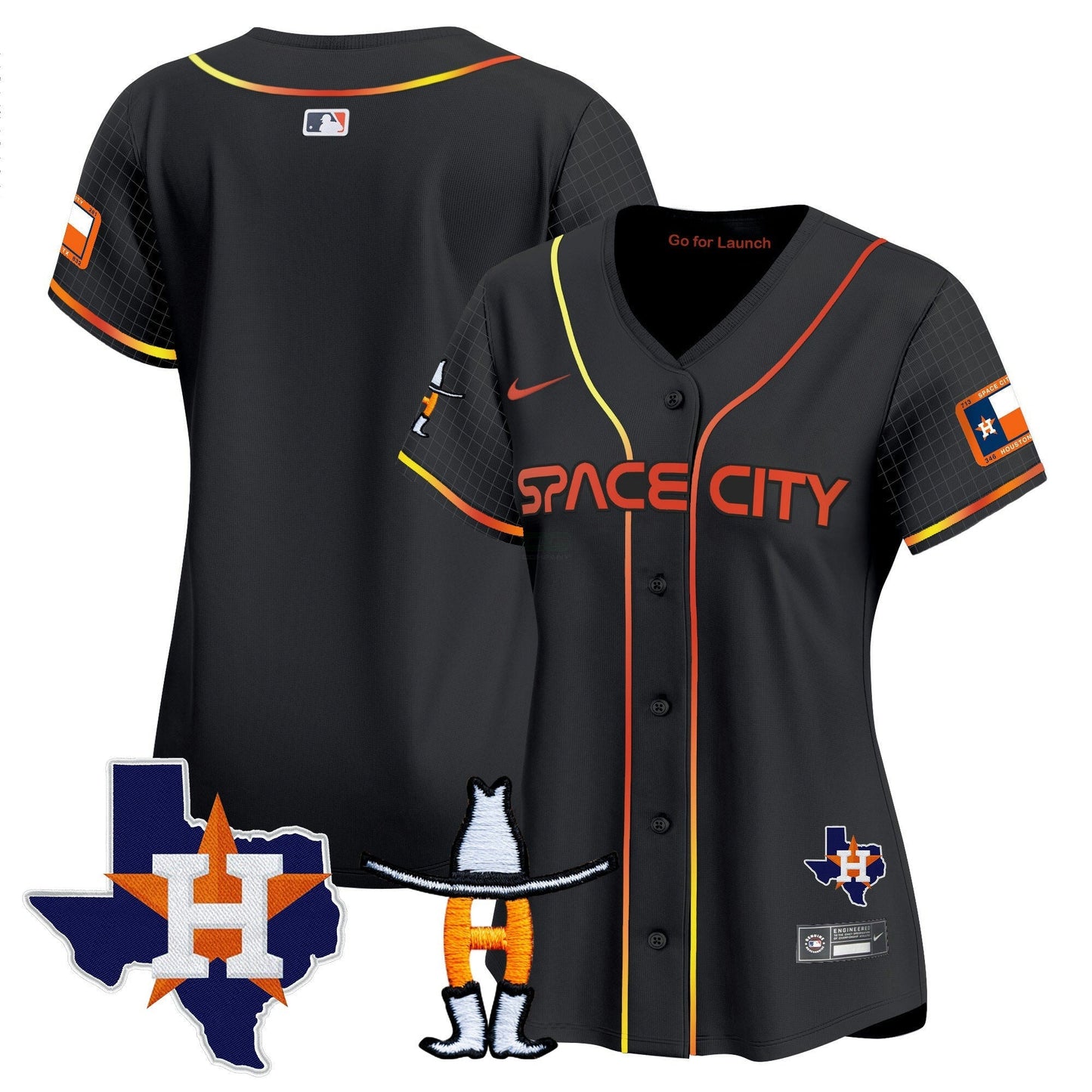 Camisa MLB Women’s Space City Texas Patch Vapor Premier Limited Jersey
