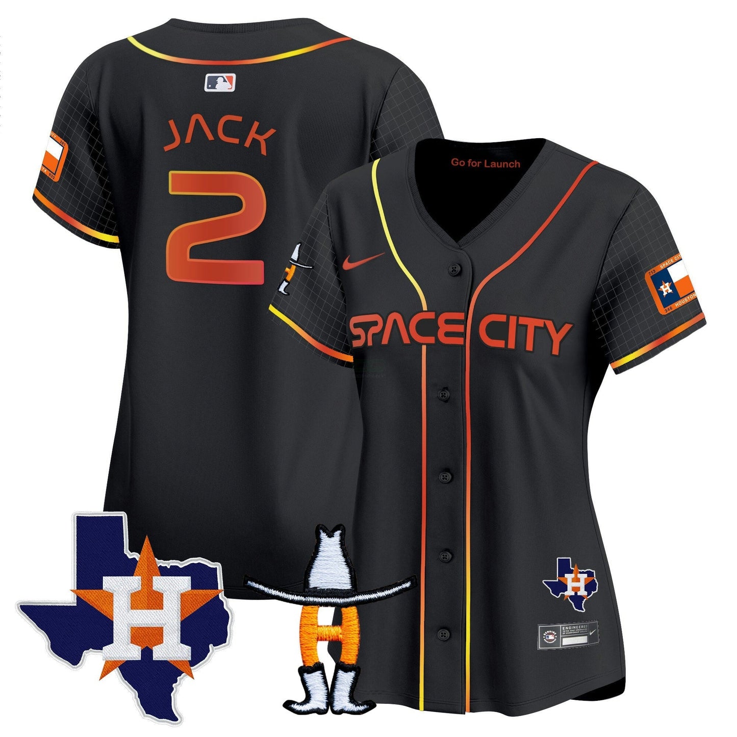 Camisa MLB Women’s Space City Texas Patch Vapor Premier Limited Jersey