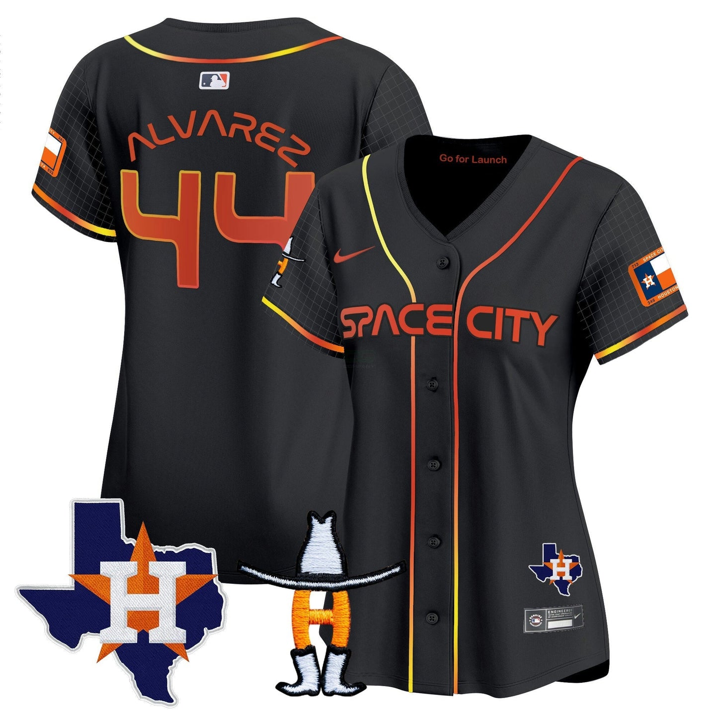 Camisa MLB Women’s Space City Texas Patch Vapor Premier Limited Jersey