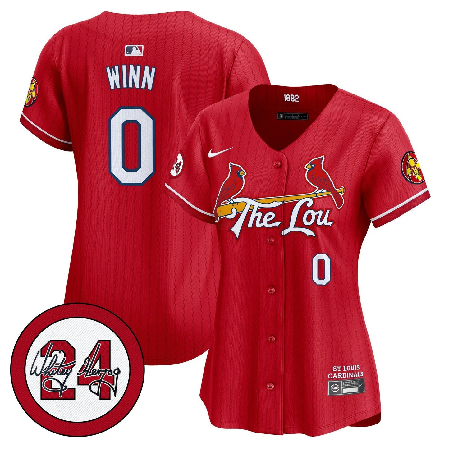 Camisa MLB Women’s St. Louis 2024 City Connect Whitey Herzog Patch Vapor Premier Limited Jersey