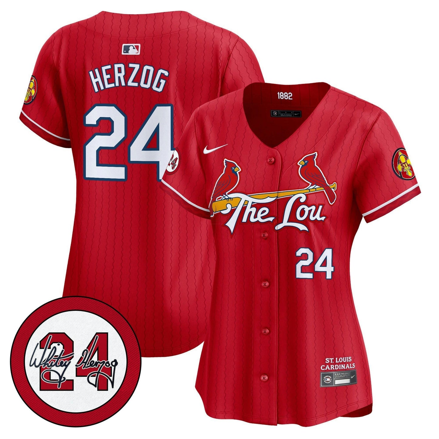 Camisa MLB Women’s St. Louis 2024 City Connect Whitey Herzog Patch Vapor Premier Limited Jersey