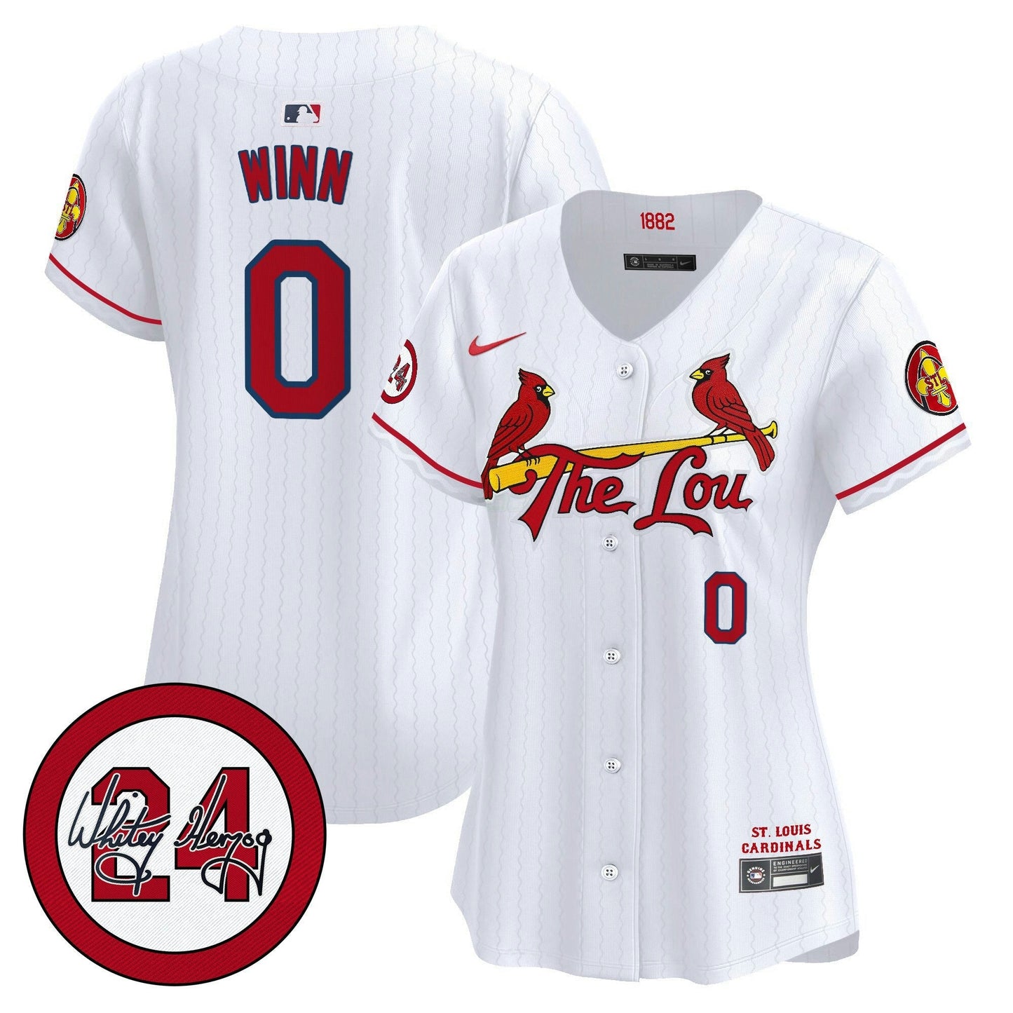 Camisa MLB Women’s St. Louis 2024 City Connect Whitey Herzog Patch Vapor Premier Limited Jersey