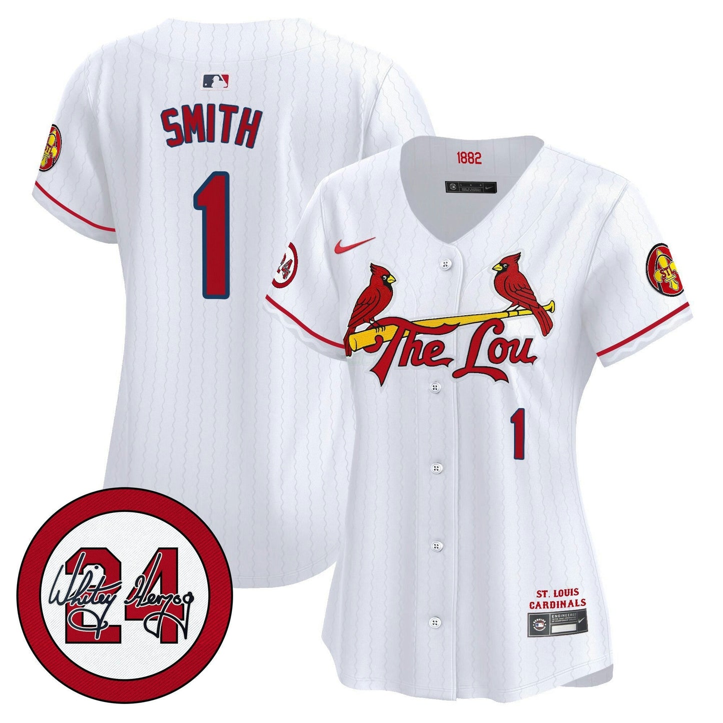 Camisa MLB Women’s St. Louis 2024 City Connect Whitey Herzog Patch Vapor Premier Limited Jersey