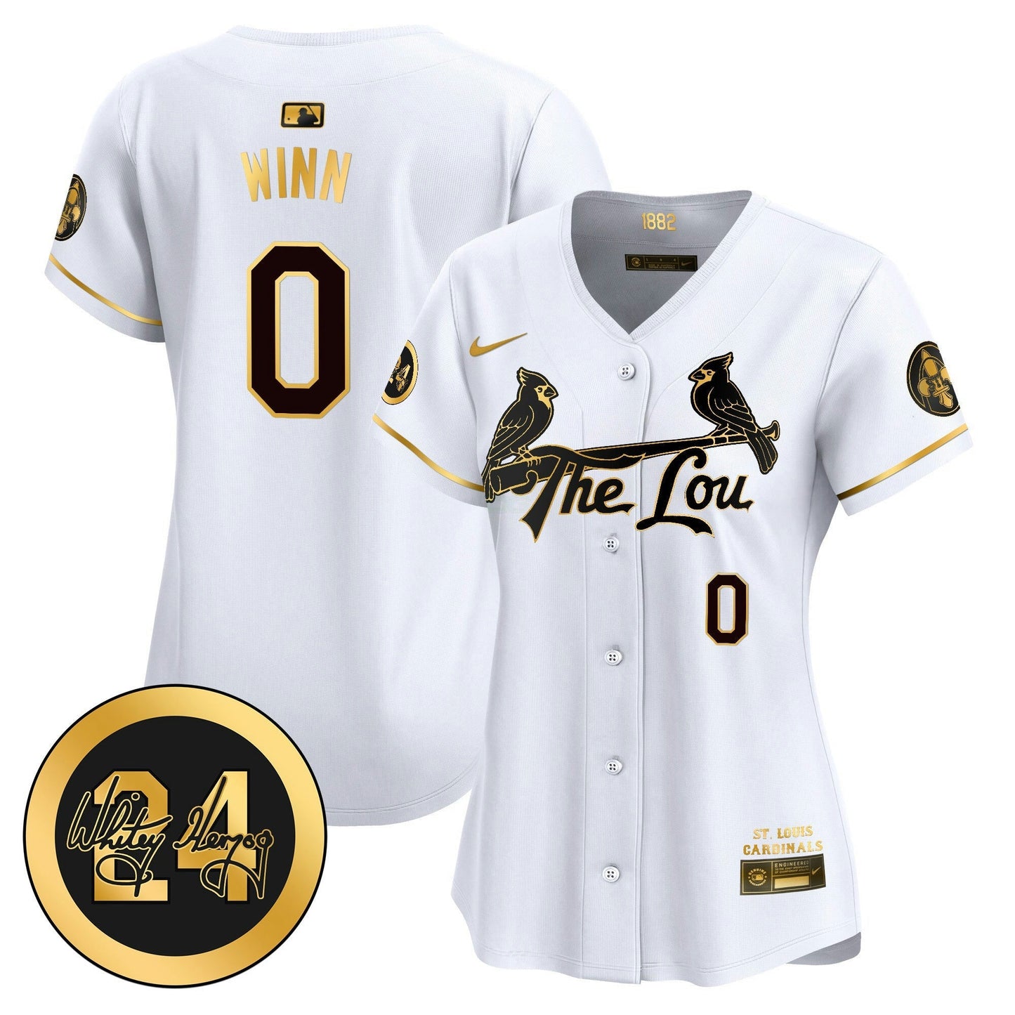 Camisa MLB Women’s St. Louis 2024 City Connect Whitey Herzog Patch Vapor Premier Limited Jersey
