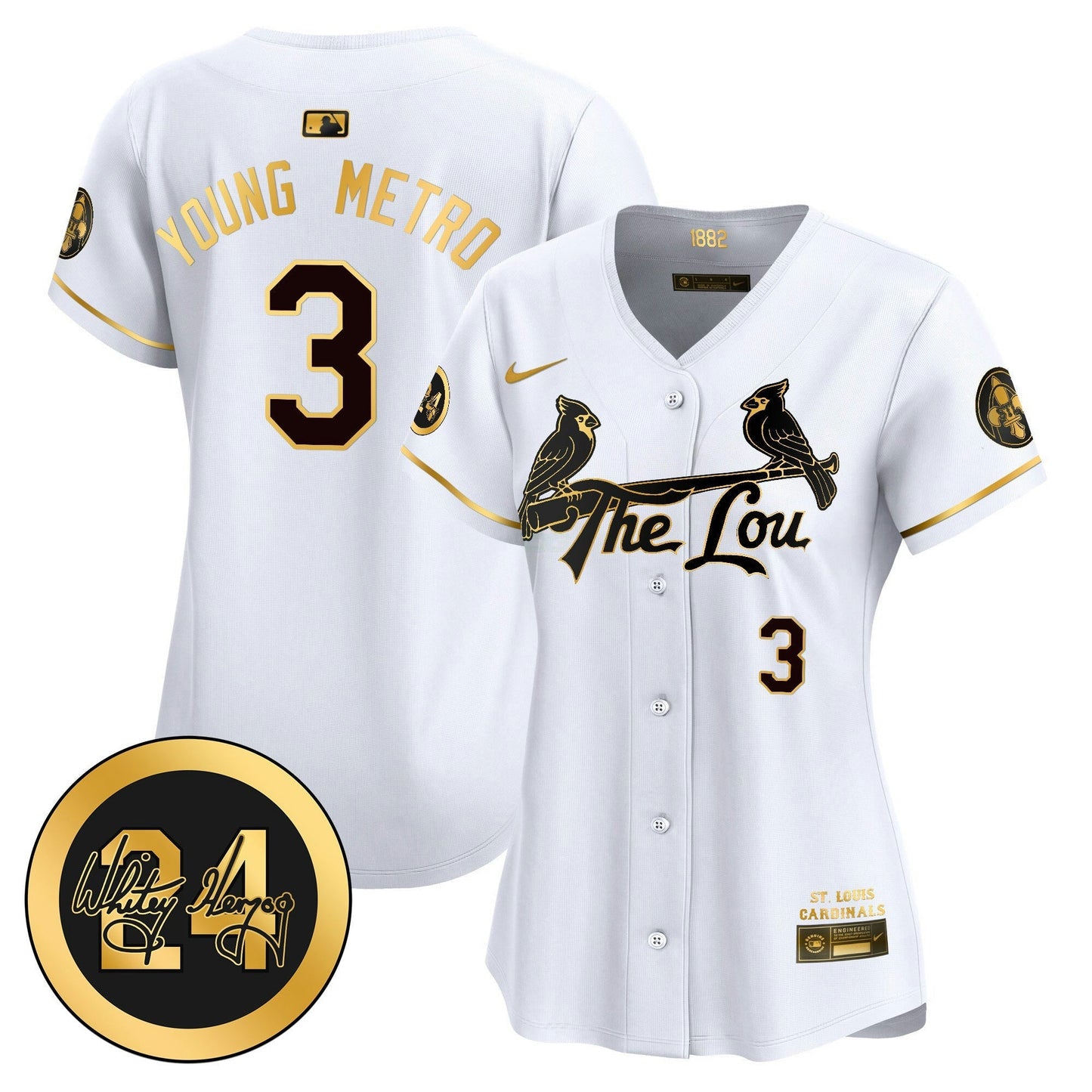 Camisa MLB Women’s St. Louis 2024 City Connect Whitey Herzog Patch Vapor Premier Limited Jersey