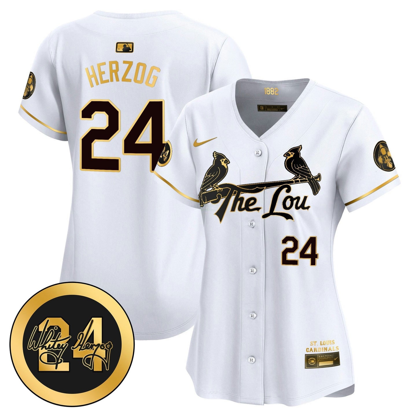 Camisa MLB Women’s St. Louis 2024 City Connect Whitey Herzog Patch Vapor Premier Limited Jersey