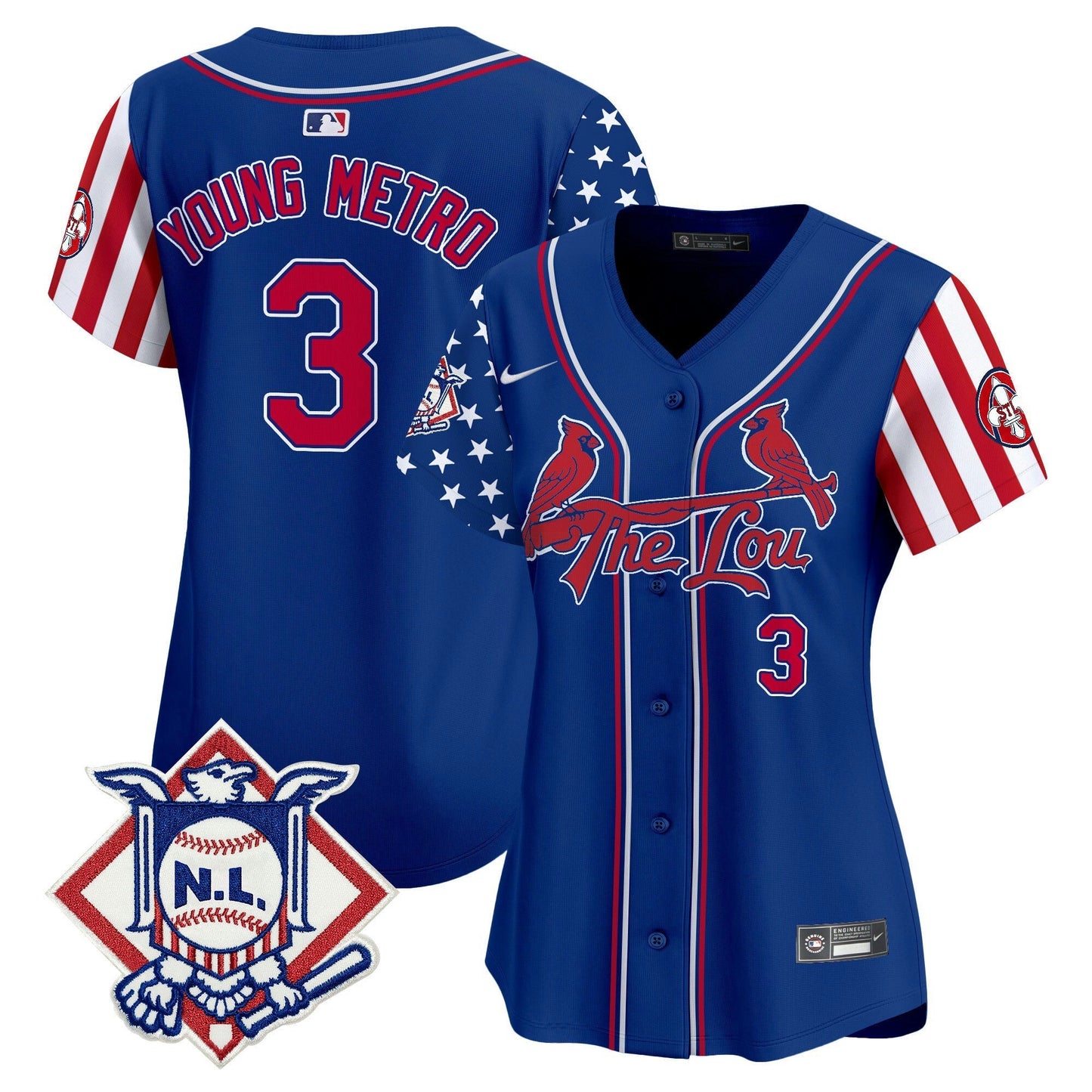 Camisa MLB Women’s St. Louis 2024 Fourth of July Vapor Premier Limited Jersey