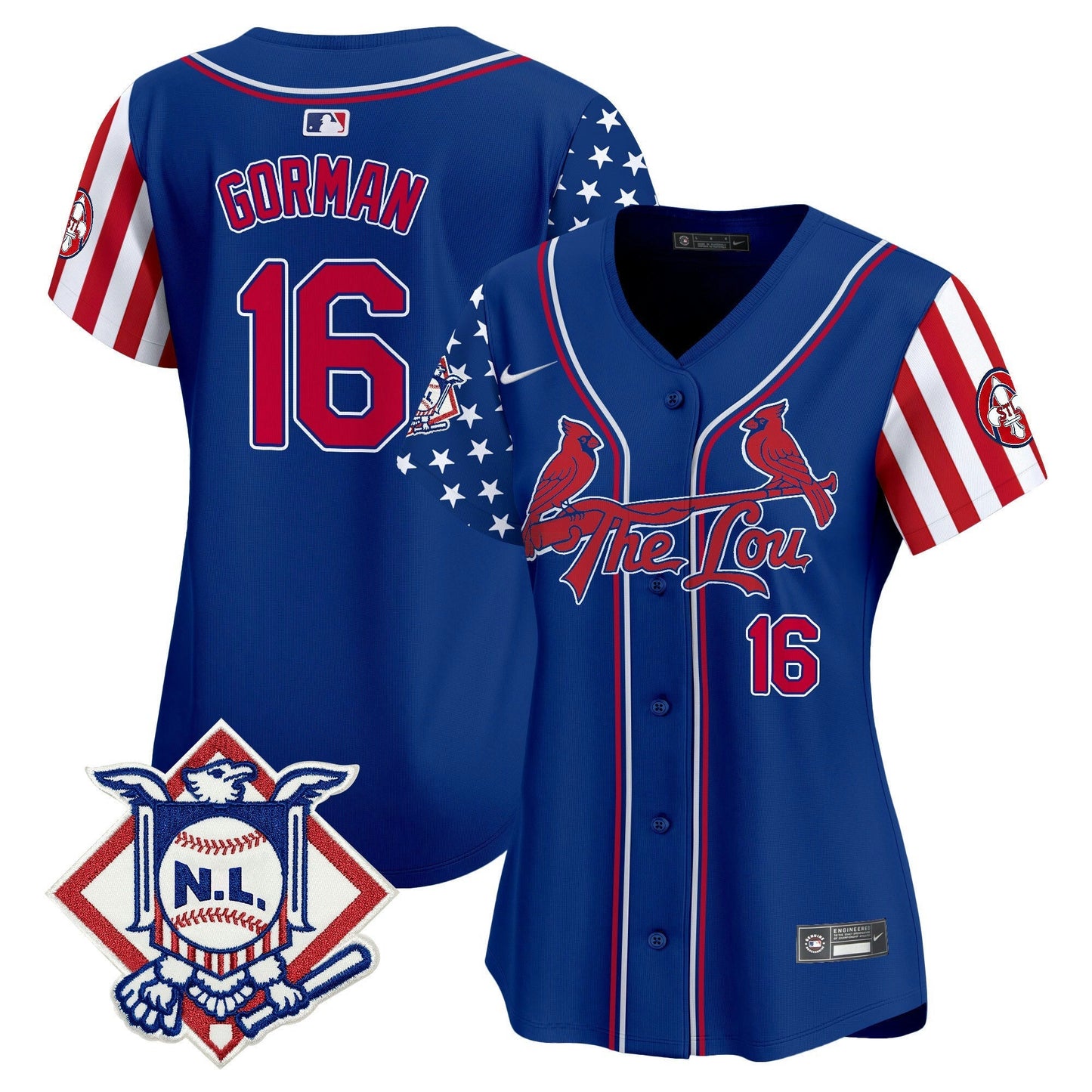 Camisa MLB Women’s St. Louis 2024 Fourth of July Vapor Premier Limited Jersey
