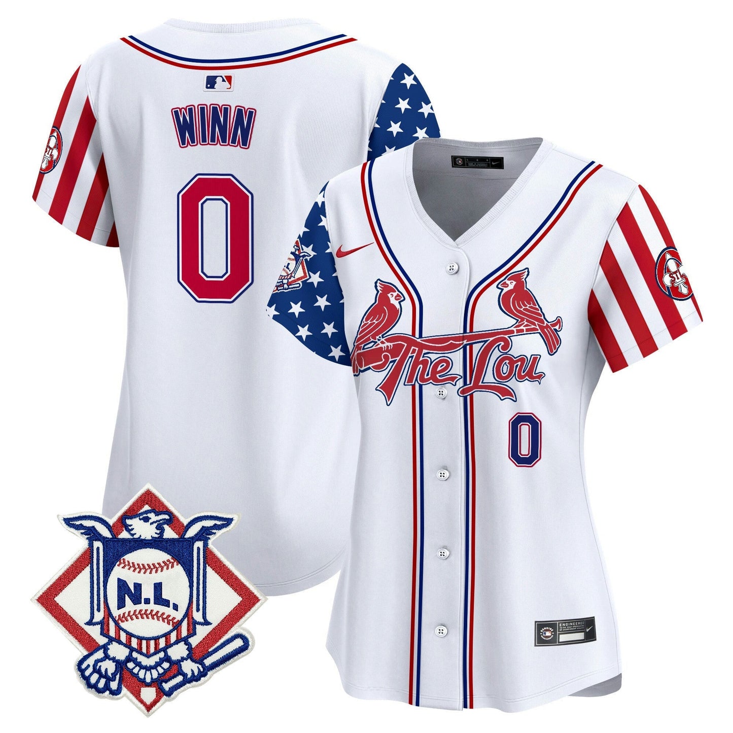 Camisa MLB Women’s St. Louis 2024 Fourth of July Vapor Premier Limited Jersey