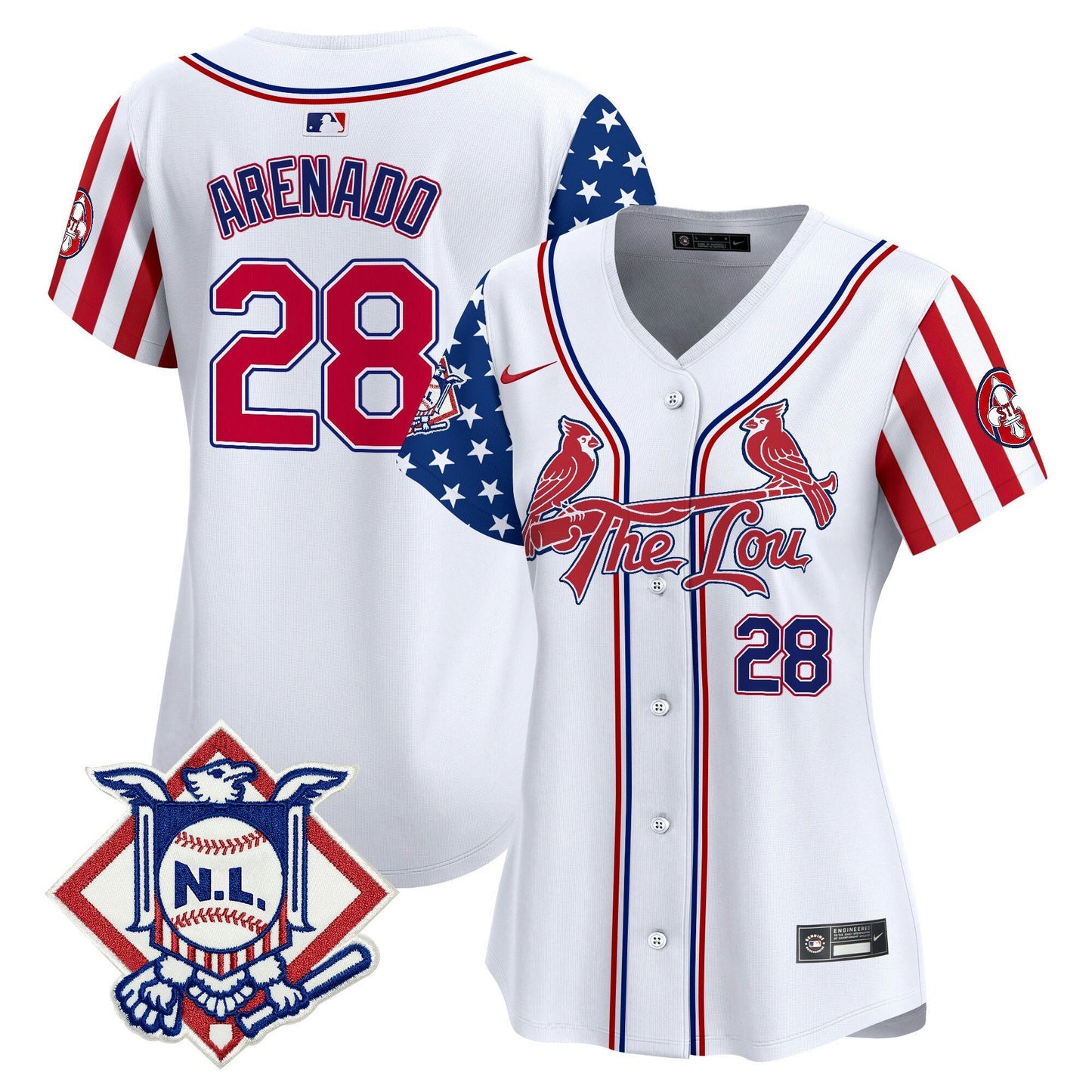 Camisa MLB Women’s St. Louis 2024 Fourth of July Vapor Premier Limited Jersey