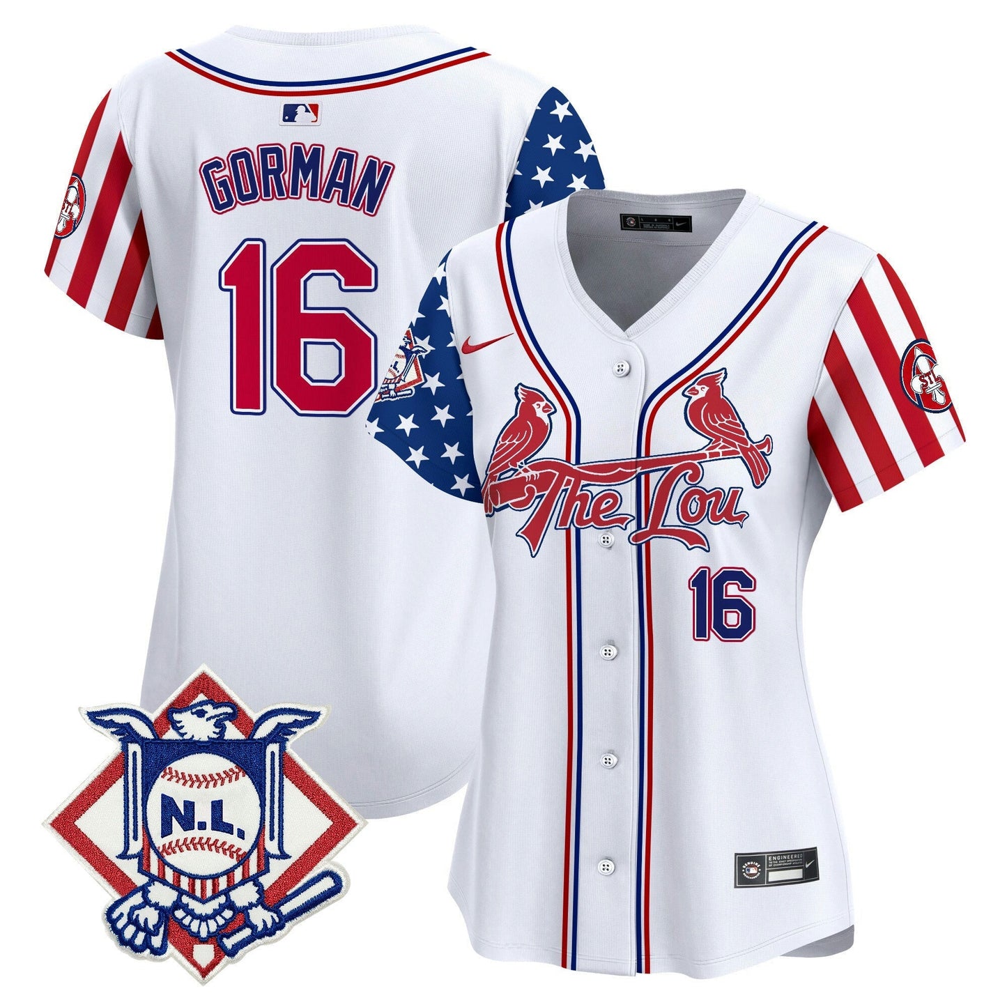 Camisa MLB Women’s St. Louis 2024 Fourth of July Vapor Premier Limited Jersey