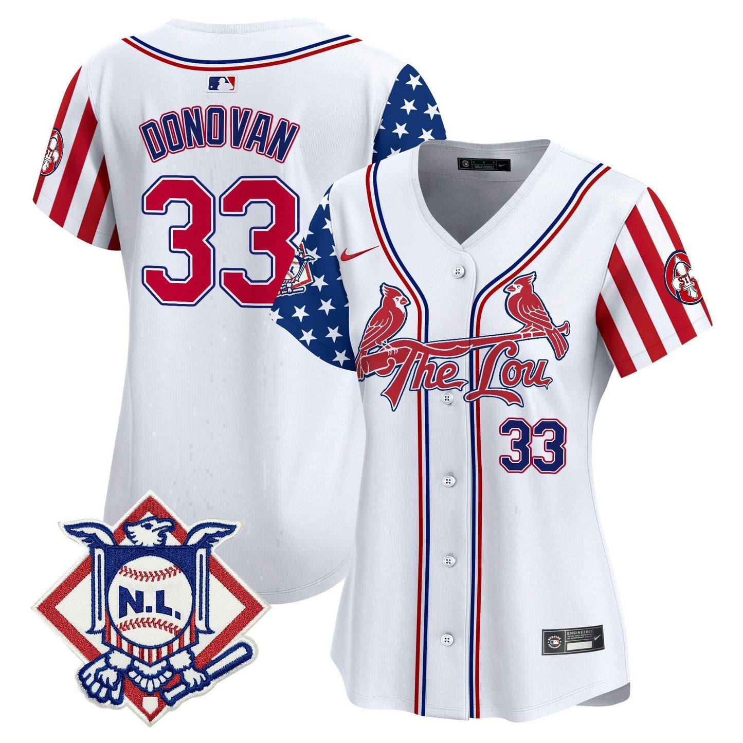 Camisa MLB Women’s St. Louis 2024 Fourth of July Vapor Premier Limited Jersey