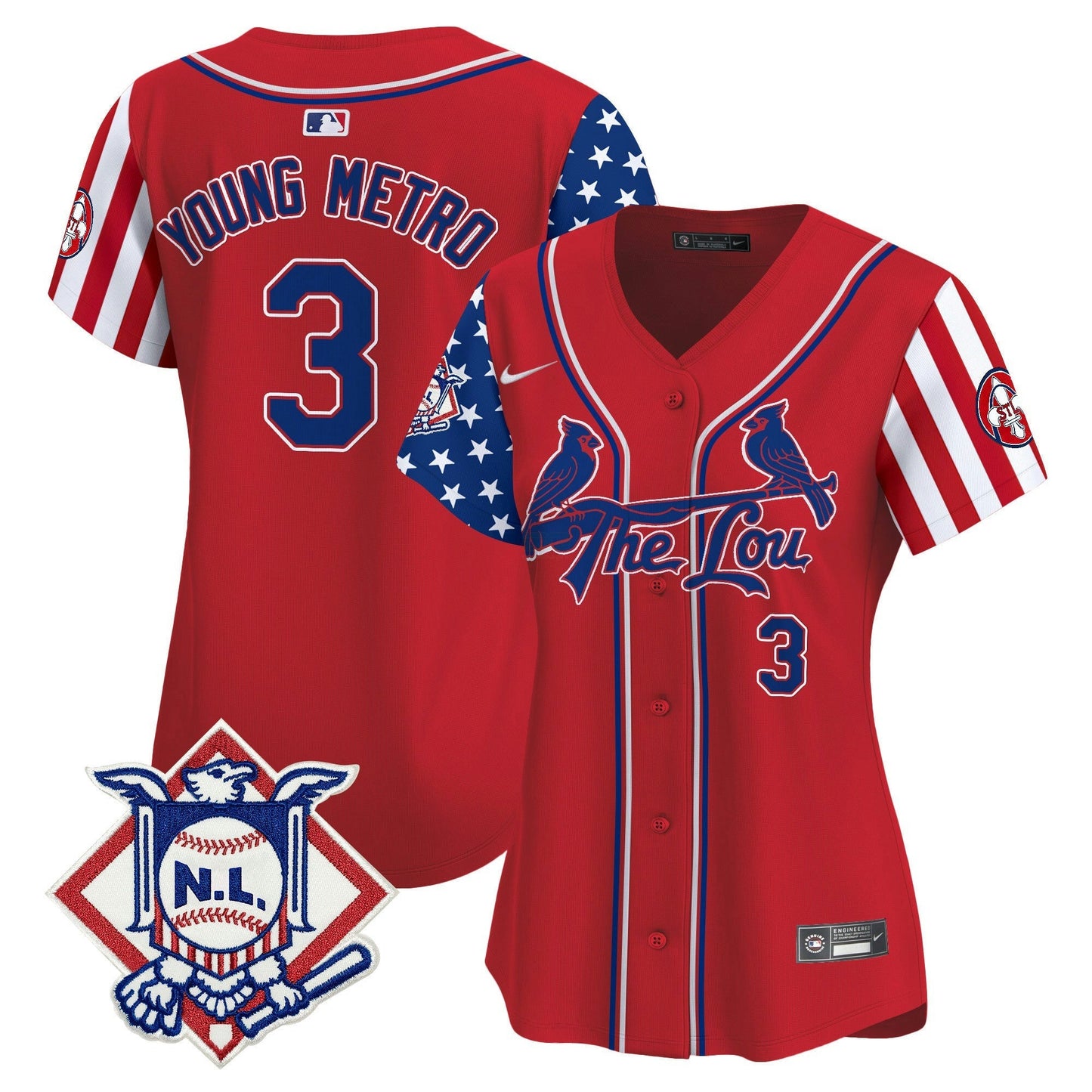 Camisa MLB Women’s St. Louis 2024 Fourth of July Vapor Premier Limited Jersey
