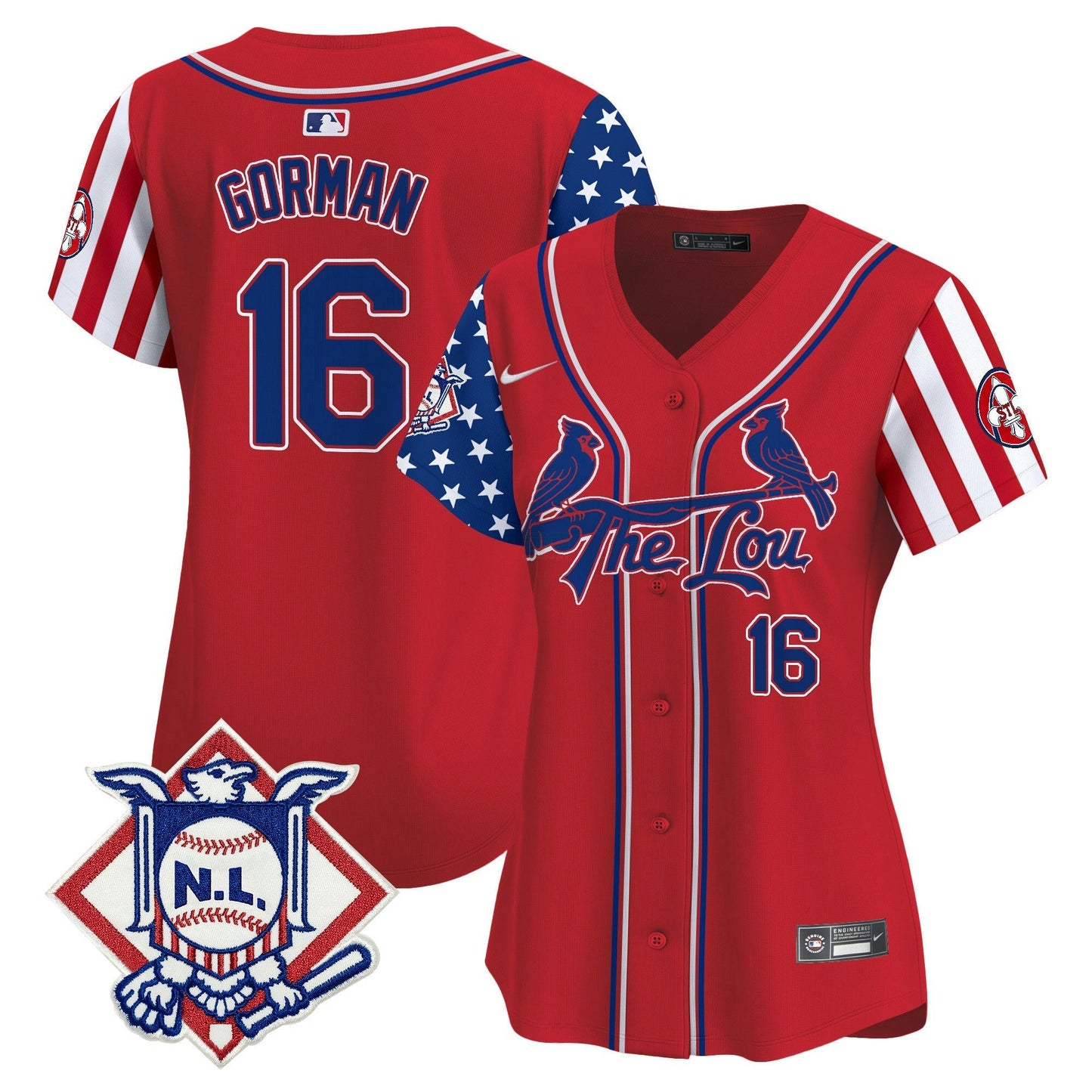 Camisa MLB Women’s St. Louis 2024 Fourth of July Vapor Premier Limited Jersey