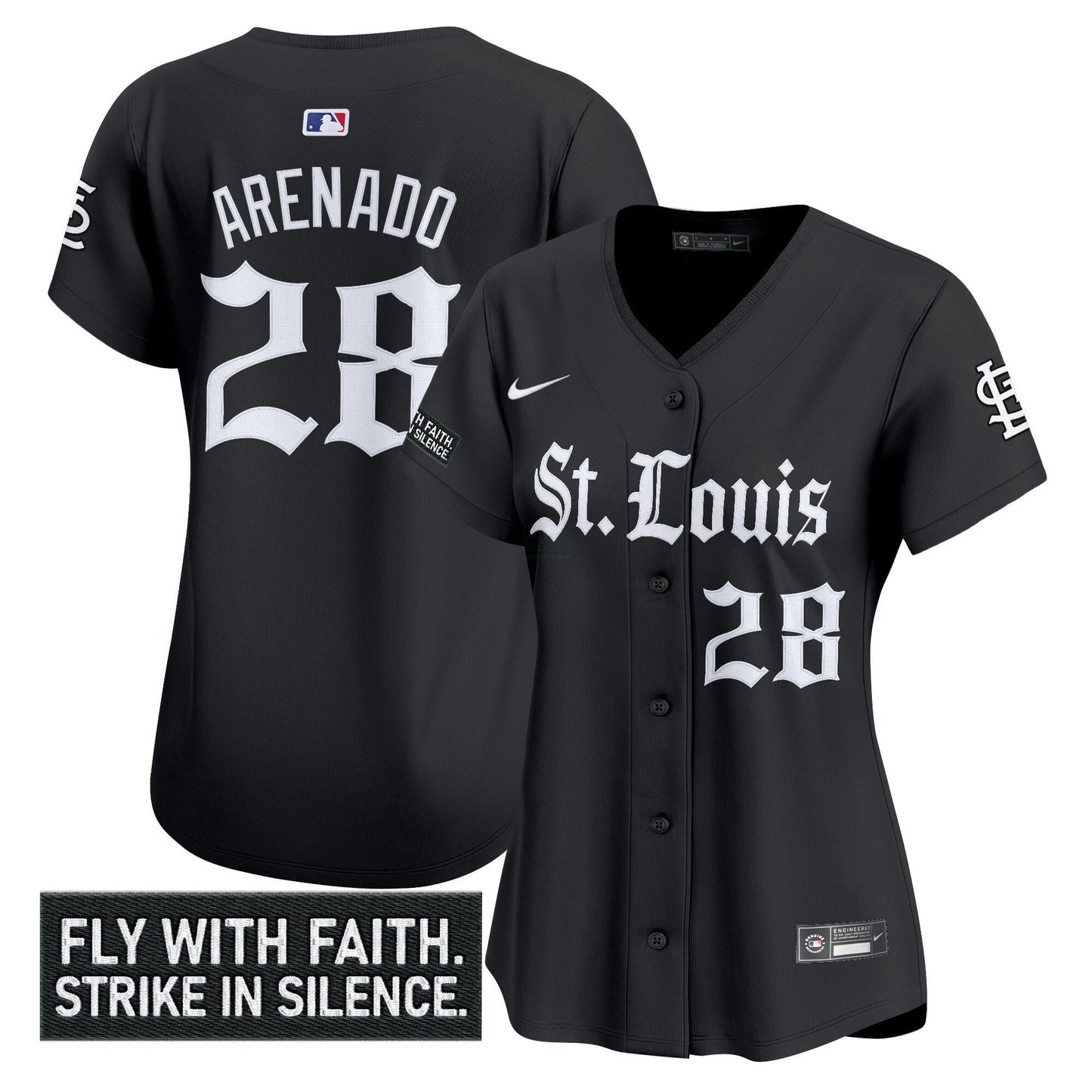 Camisa MLB Women’s St. Louis ‘Gothic Legacy Edition’ Vapor Premier Limited Jersey