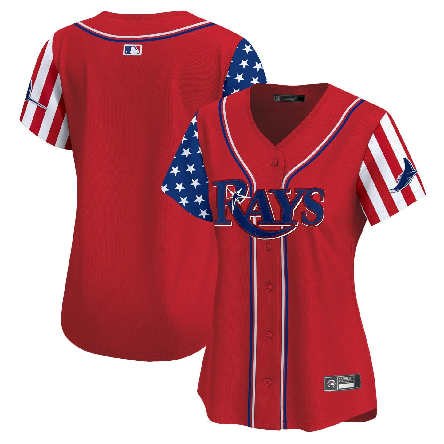 Camisa MLB Women’s Tampa Bay 2025 Independence Day Vapor Premier Limited Jersey