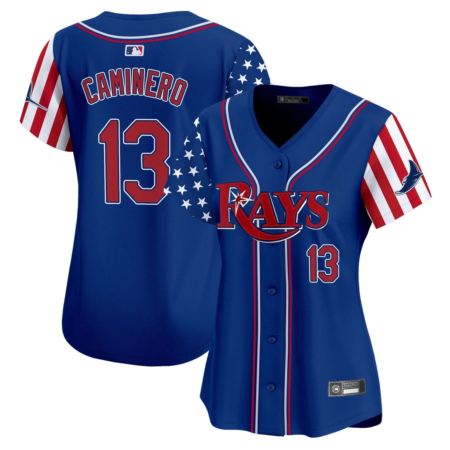 Camisa MLB Women’s Tampa Bay 2025 Independence Day Vapor Premier Limited Jersey