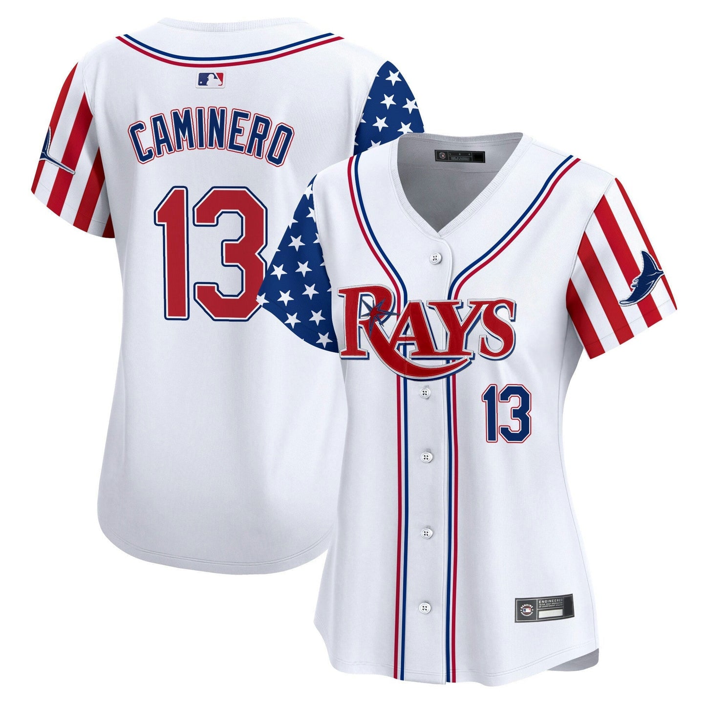 Camisa MLB Women’s Tampa Bay 2025 Independence Day Vapor Premier Limited Jersey