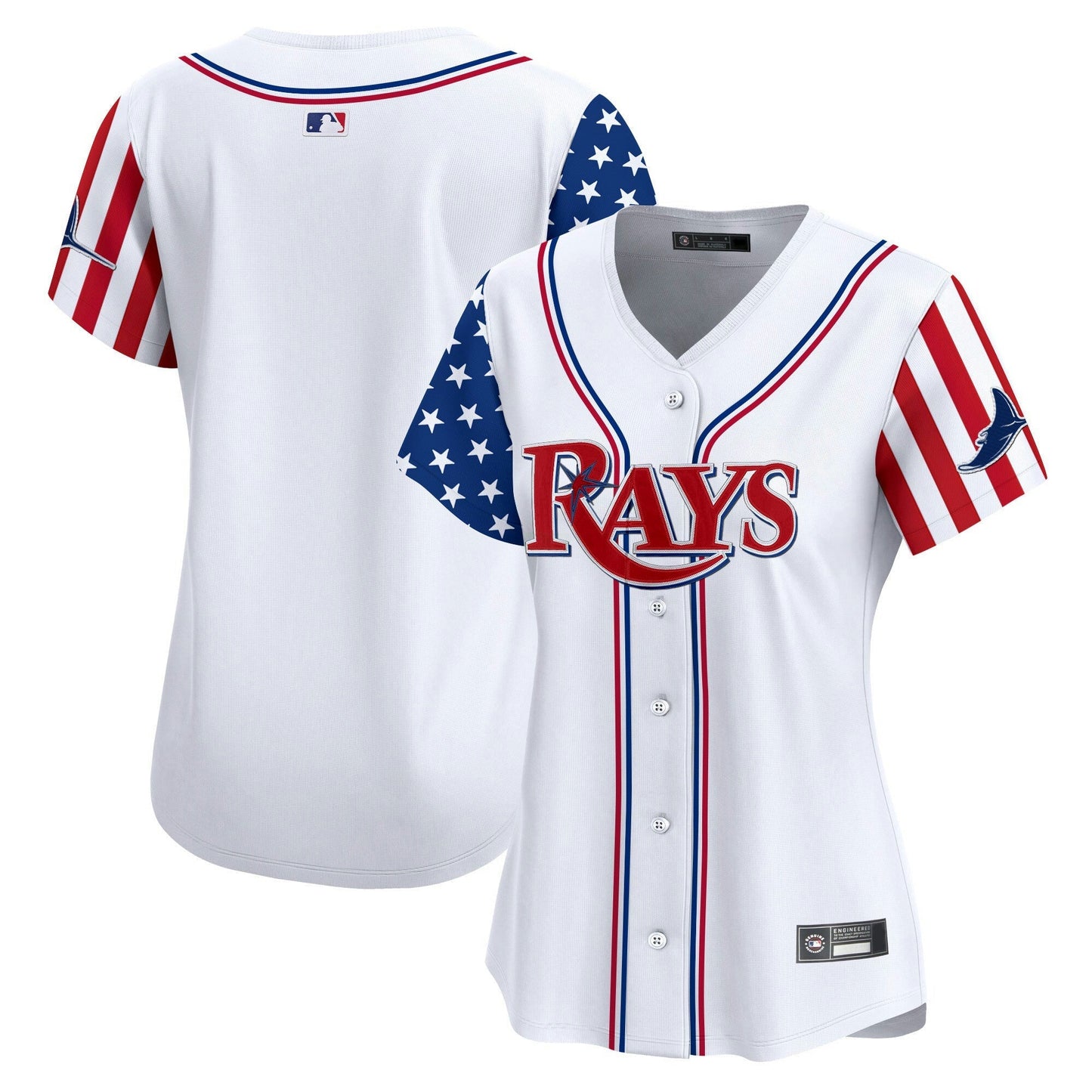 Camisa MLB Women’s Tampa Bay 2025 Independence Day Vapor Premier Limited Jersey