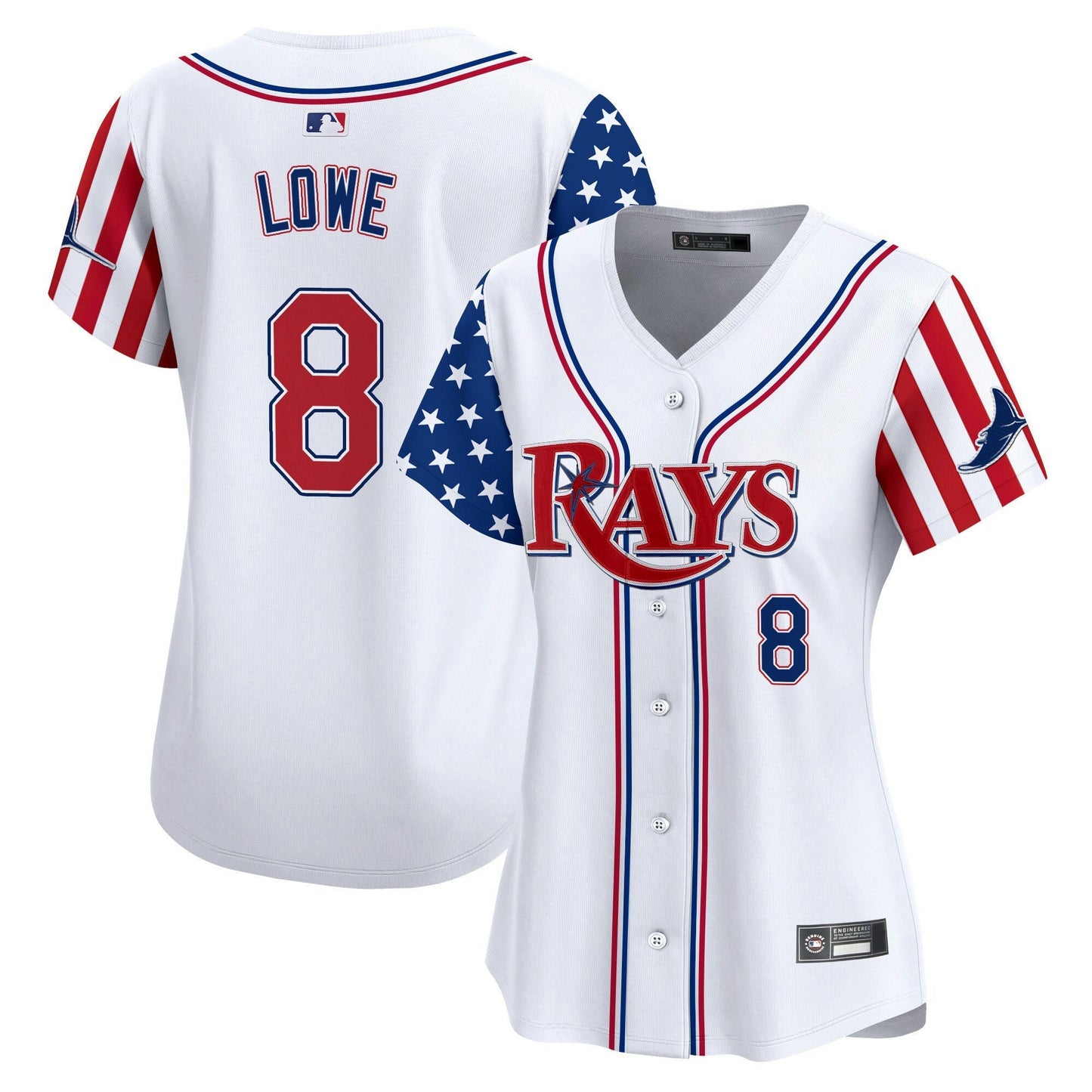 Camisa MLB Women’s Tampa Bay 2025 Independence Day Vapor Premier Limited Jersey