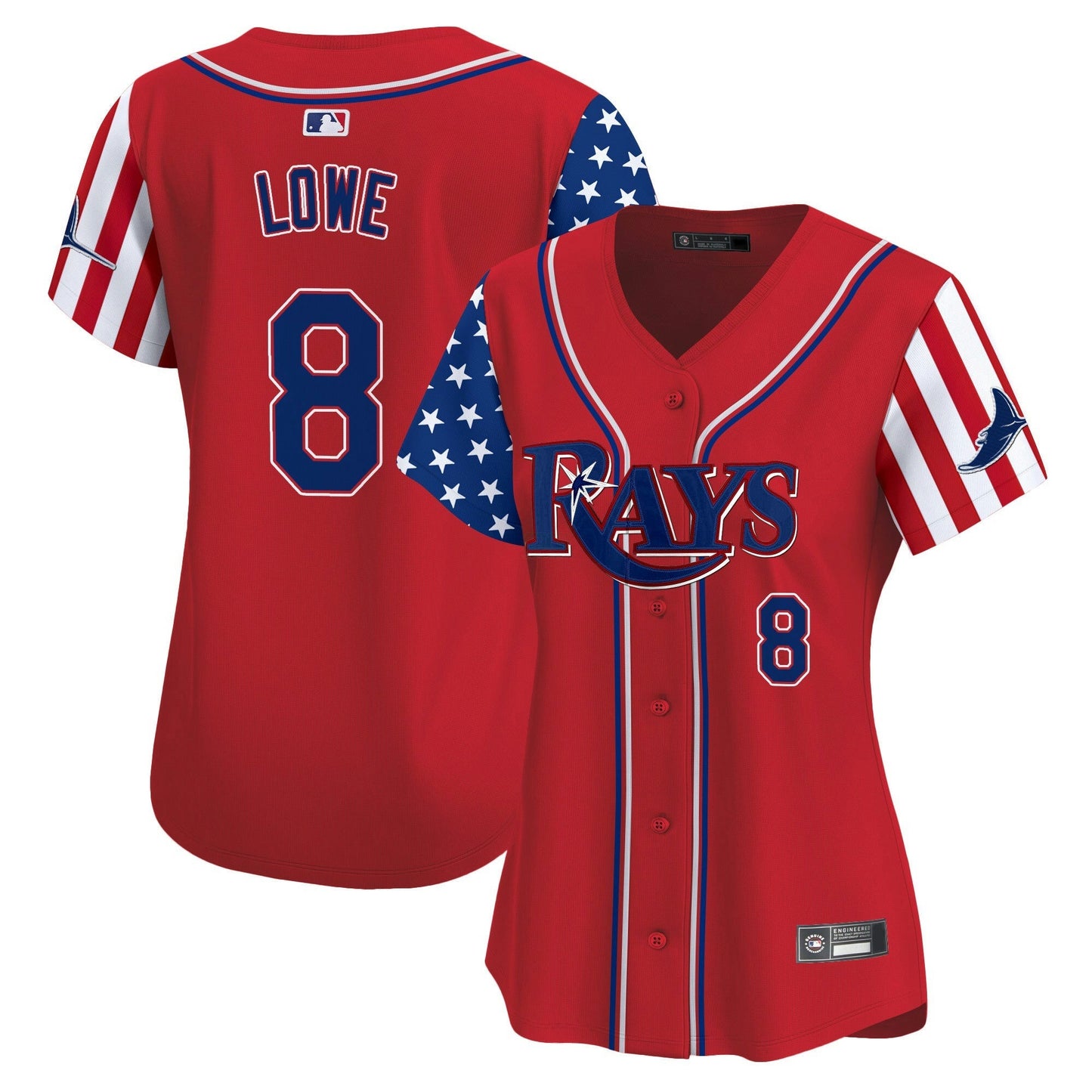 Camisa MLB Women’s Tampa Bay 2025 Independence Day Vapor Premier Limited Jersey
