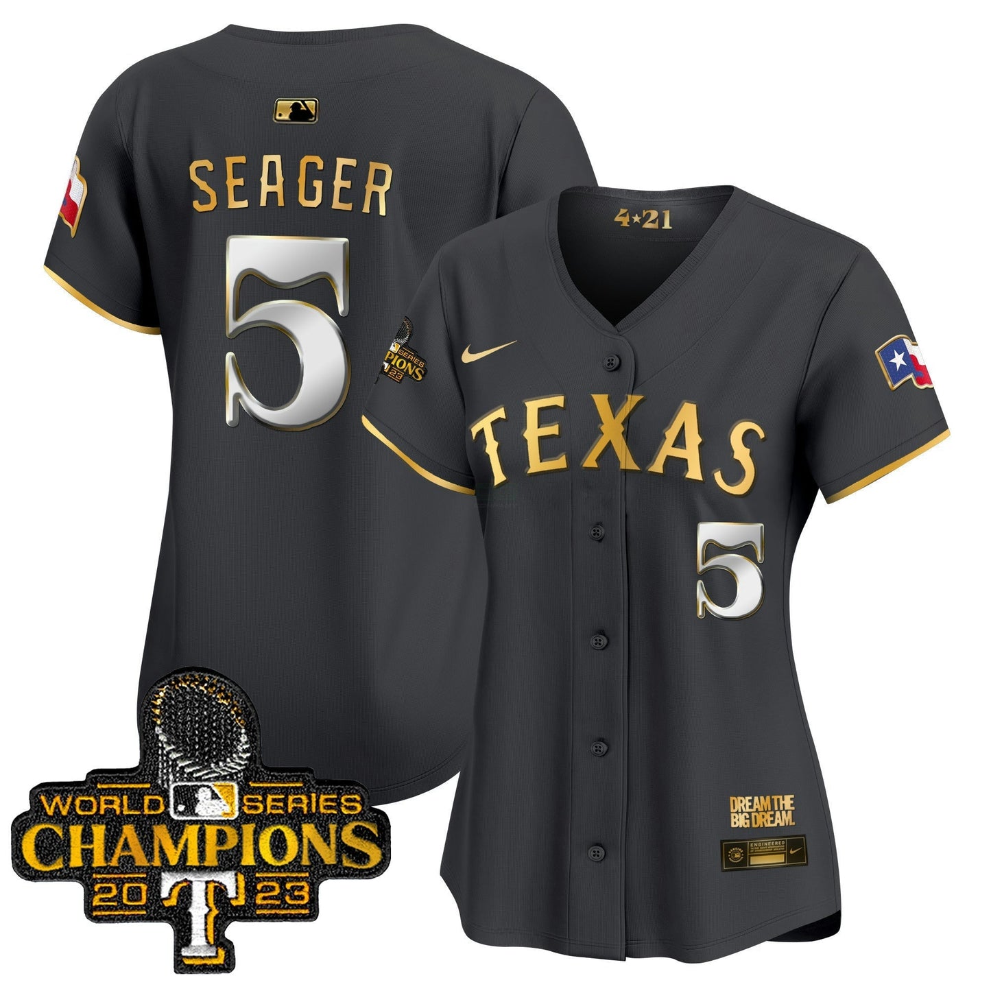 Camisa MLB Women’s Texas 2023 World Series Champions City Connect Vapor Premier Limited Jersey