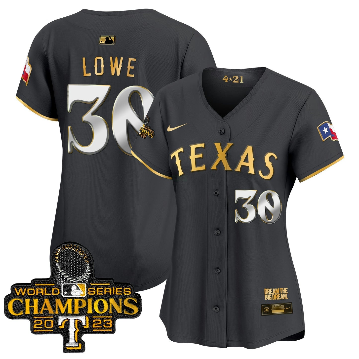 Camisa MLB Women’s Texas 2023 World Series Champions City Connect Vapor Premier Limited Jersey