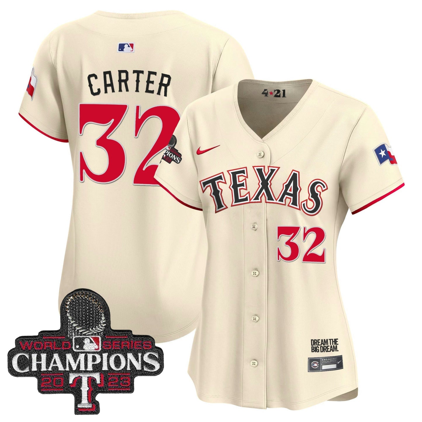 Camisa MLB Women’s Texas 2023 World Series Champions City Connect Vapor Premier Limited Jersey