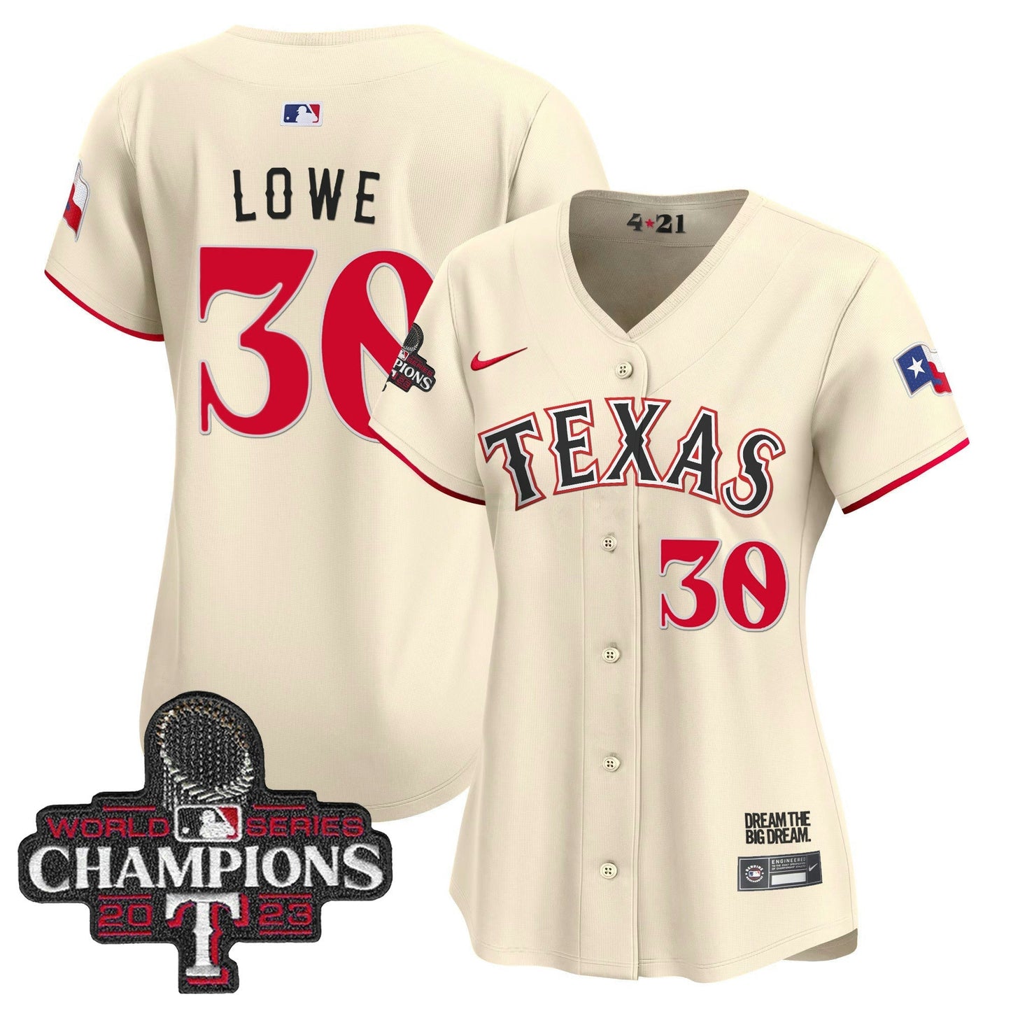 Camisa MLB Women’s Texas 2023 World Series Champions City Connect Vapor Premier Limited Jersey