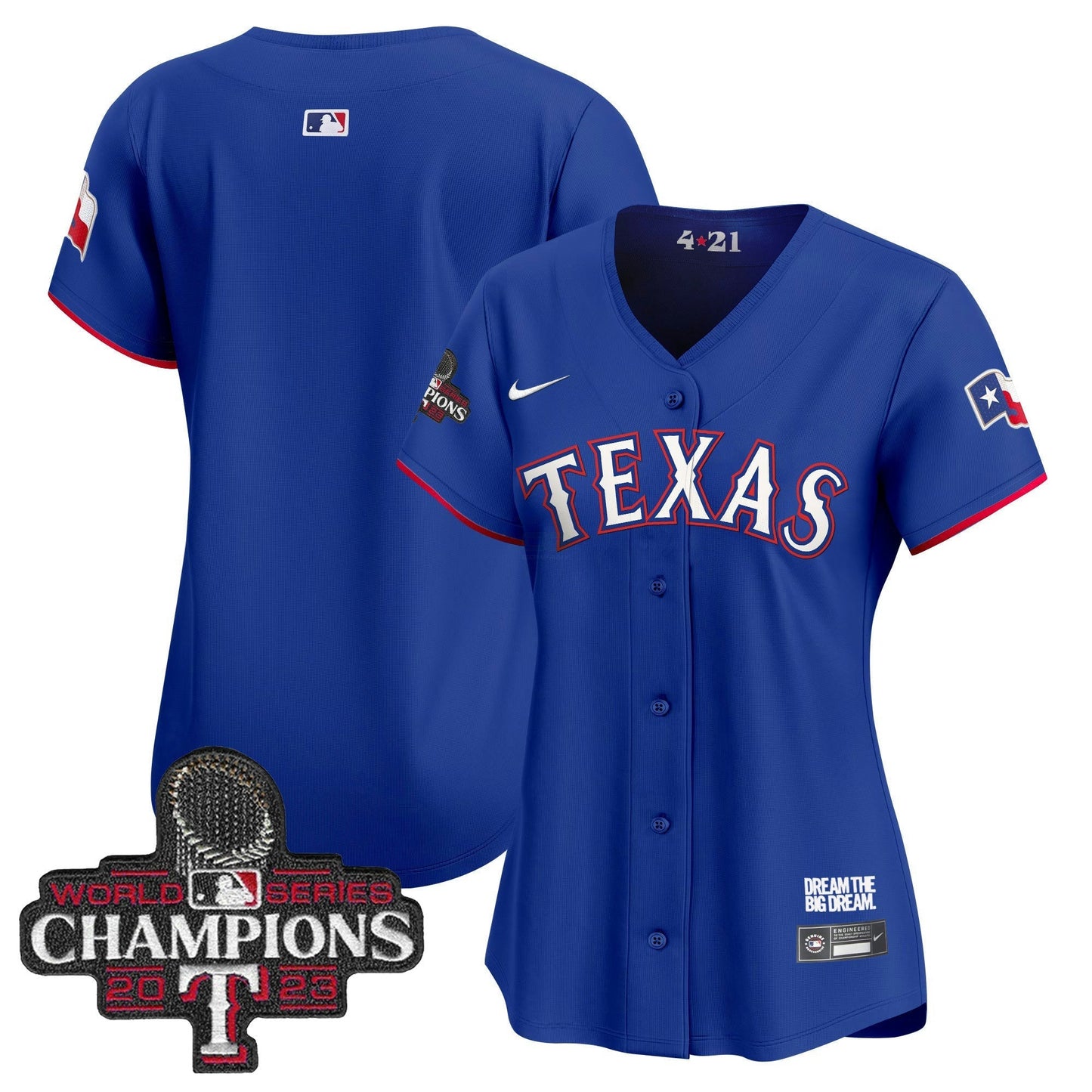 Camisa MLB Women’s Texas 2023 World Series Champions City Connect Vapor Premier Limited Jersey