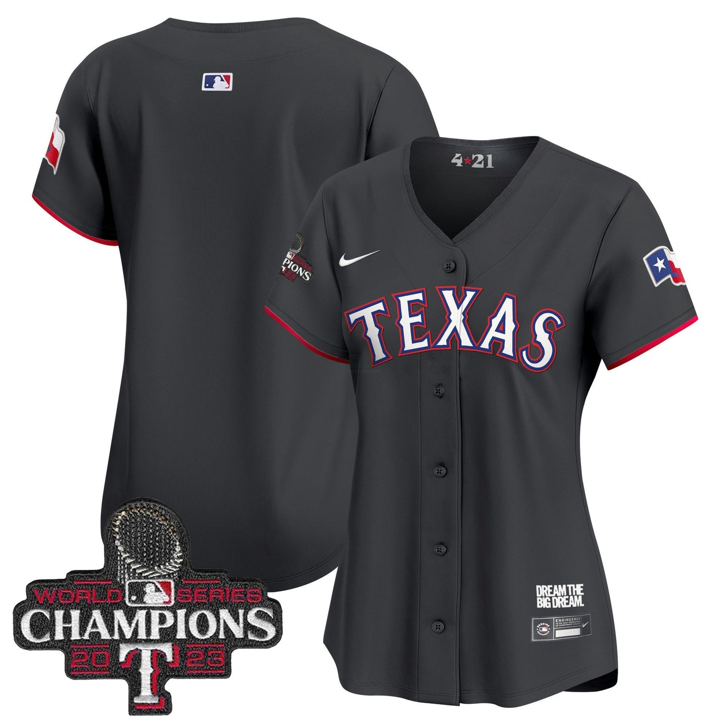 Camisa MLB Women’s Texas 2023 World Series Champions City Connect Vapor Premier Limited Jersey