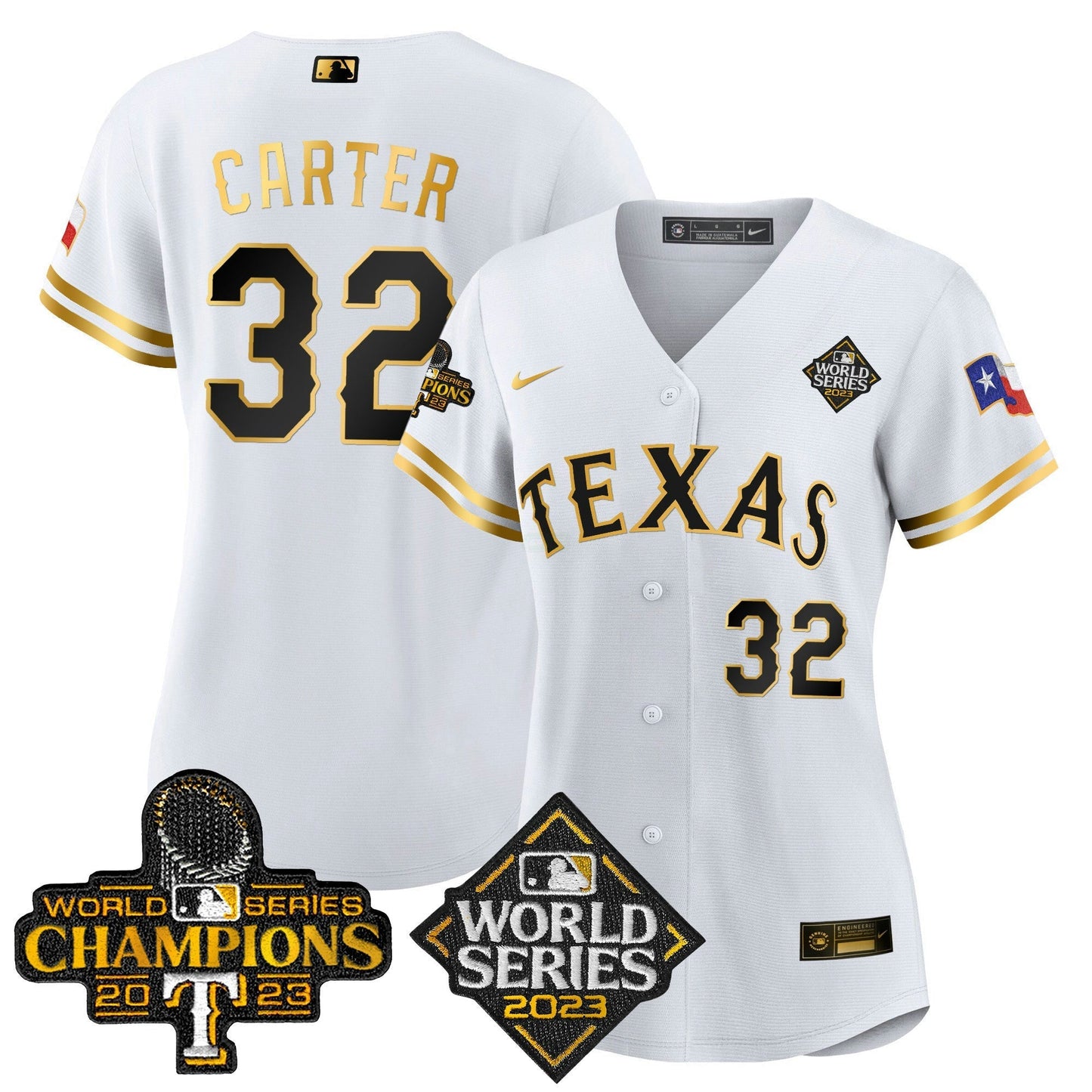Camisa MLB Women’s Texas 2023 World Series Champions Jersey V4