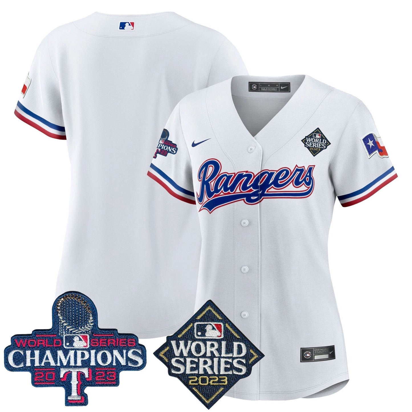 Camisa MLB Women’s Texas 2023 World Series Champions Jersey V4