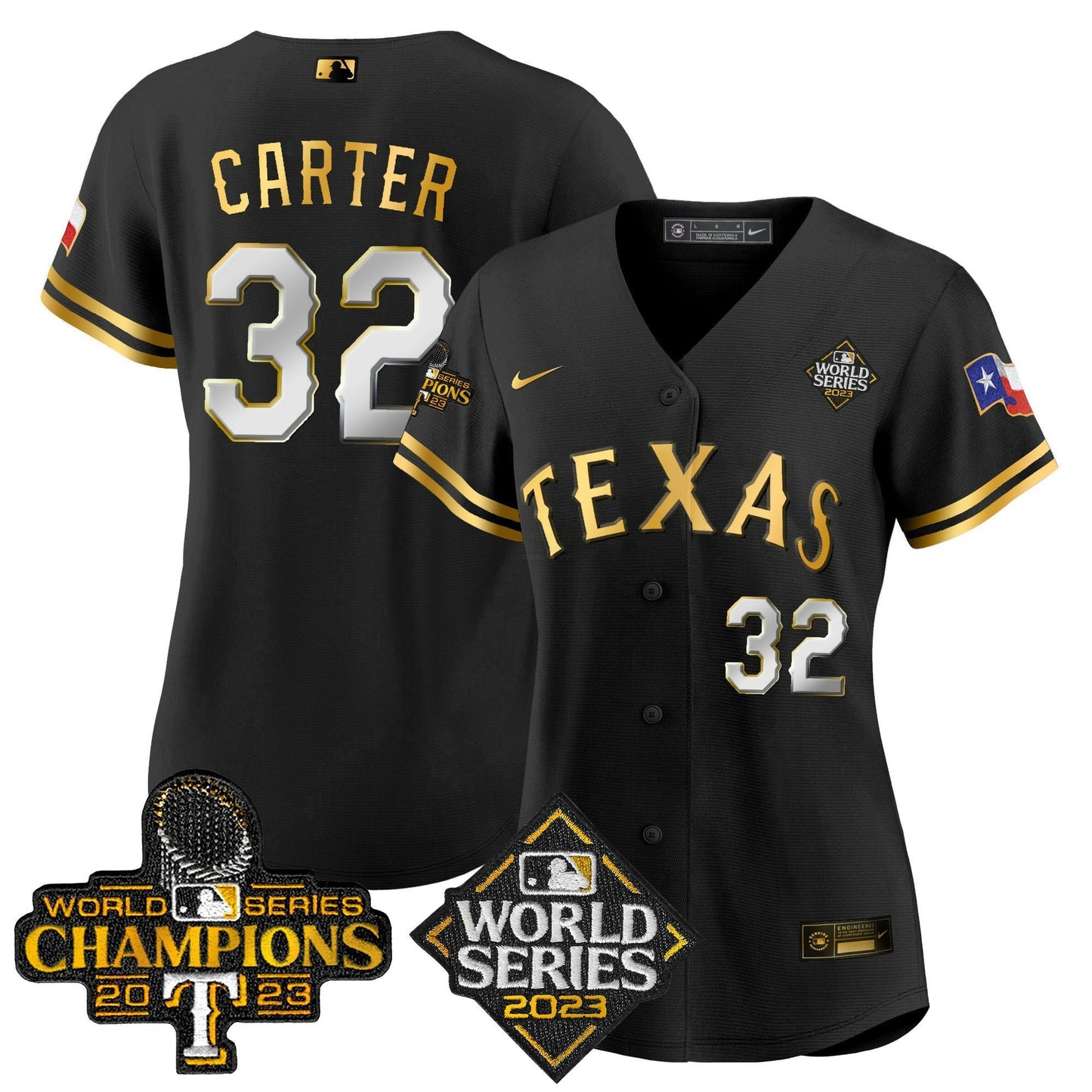 Camisa MLB Women’s Texas 2023 World Series Champions Jersey V4