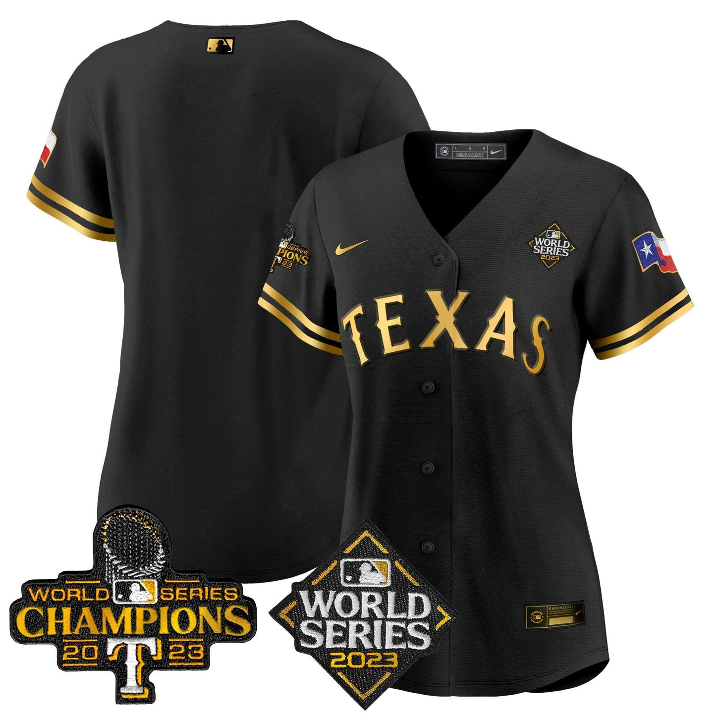 Camisa MLB Women’s Texas 2023 World Series Champions Jersey V4