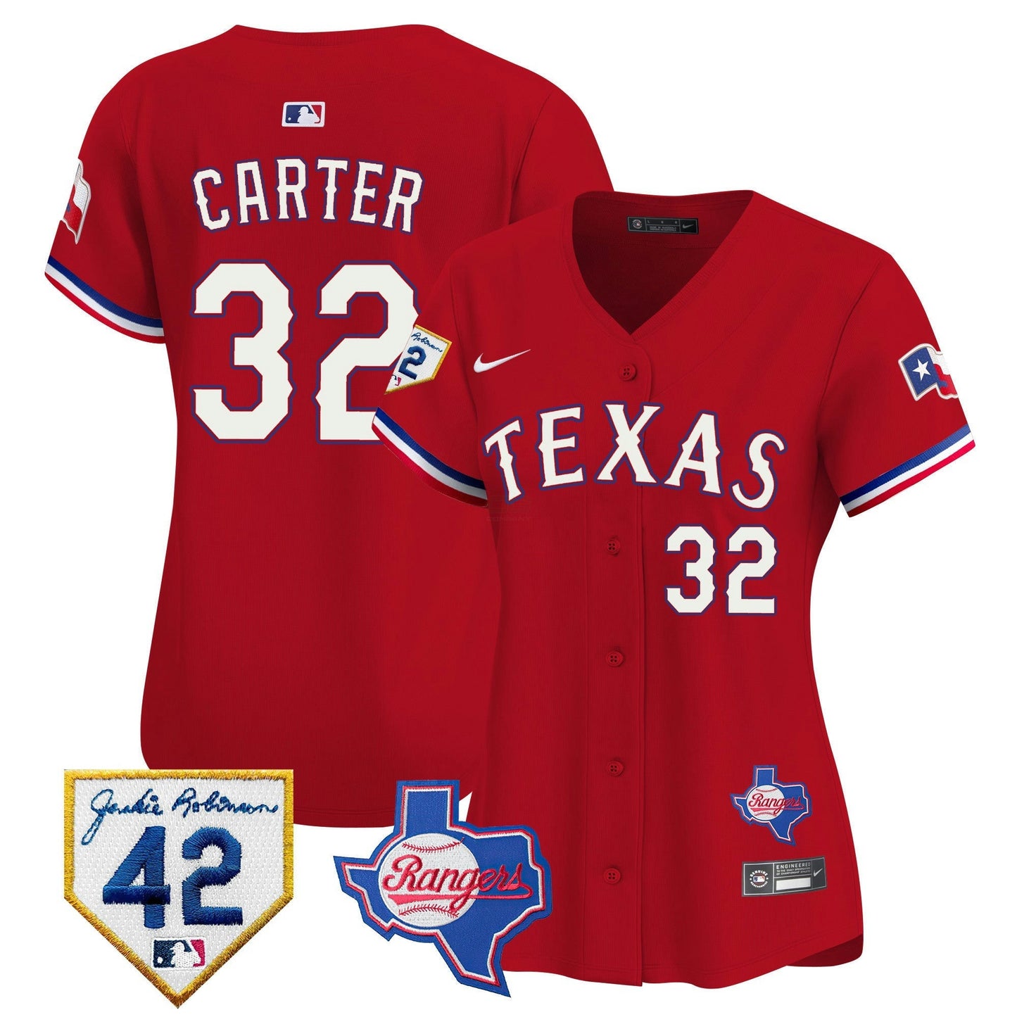 Camisa MLB Women’s Texas 2024 Jackie Robinson Patch Vapor Premier Limited Jersey