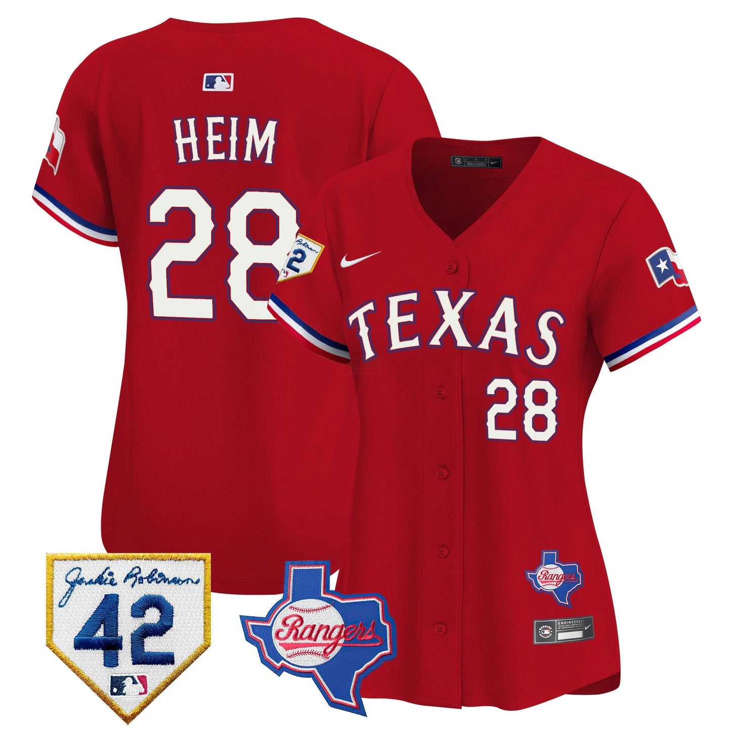 Camisa MLB Women’s Texas 2024 Jackie Robinson Patch Vapor Premier Limited Jersey
