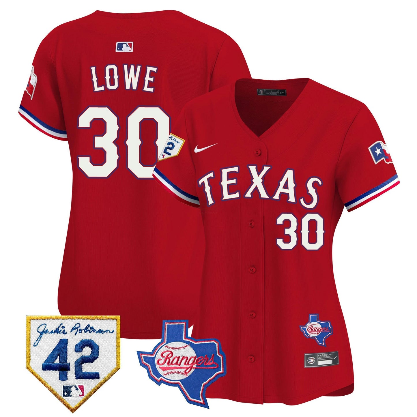 Camisa MLB Women’s Texas 2024 Jackie Robinson Patch Vapor Premier Limited Jersey